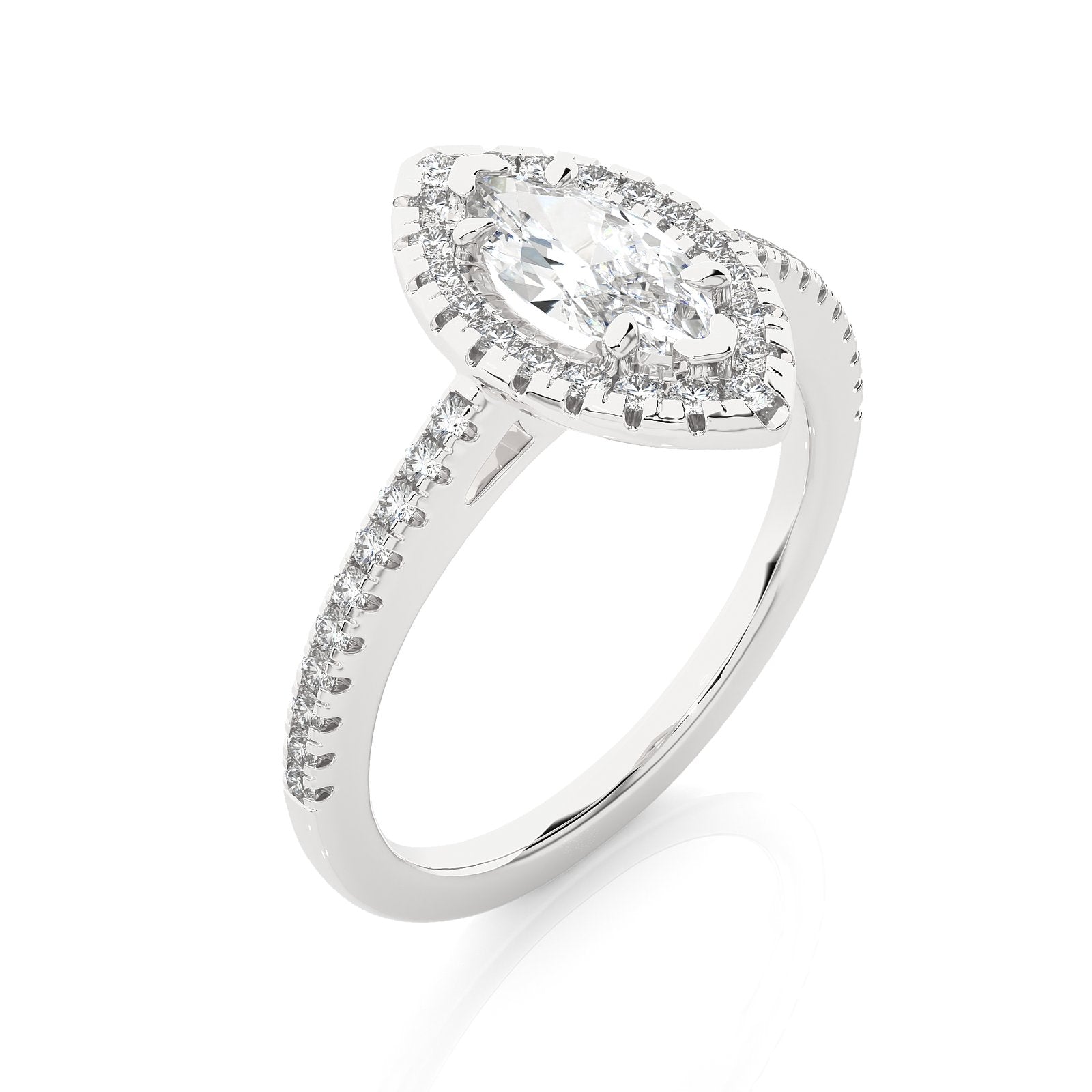 Solitaire Ring RH_MQ_122 - WG
