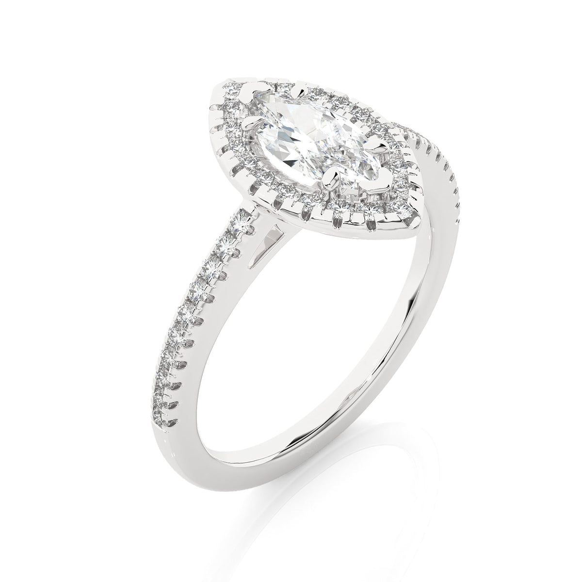 Solitaire Ring RH_MQ_122 - WG