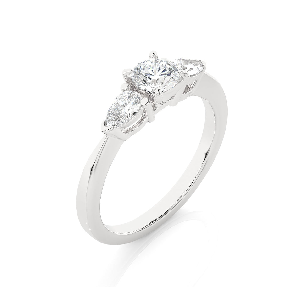 Solitaire Ring R3_RD_100 - WG