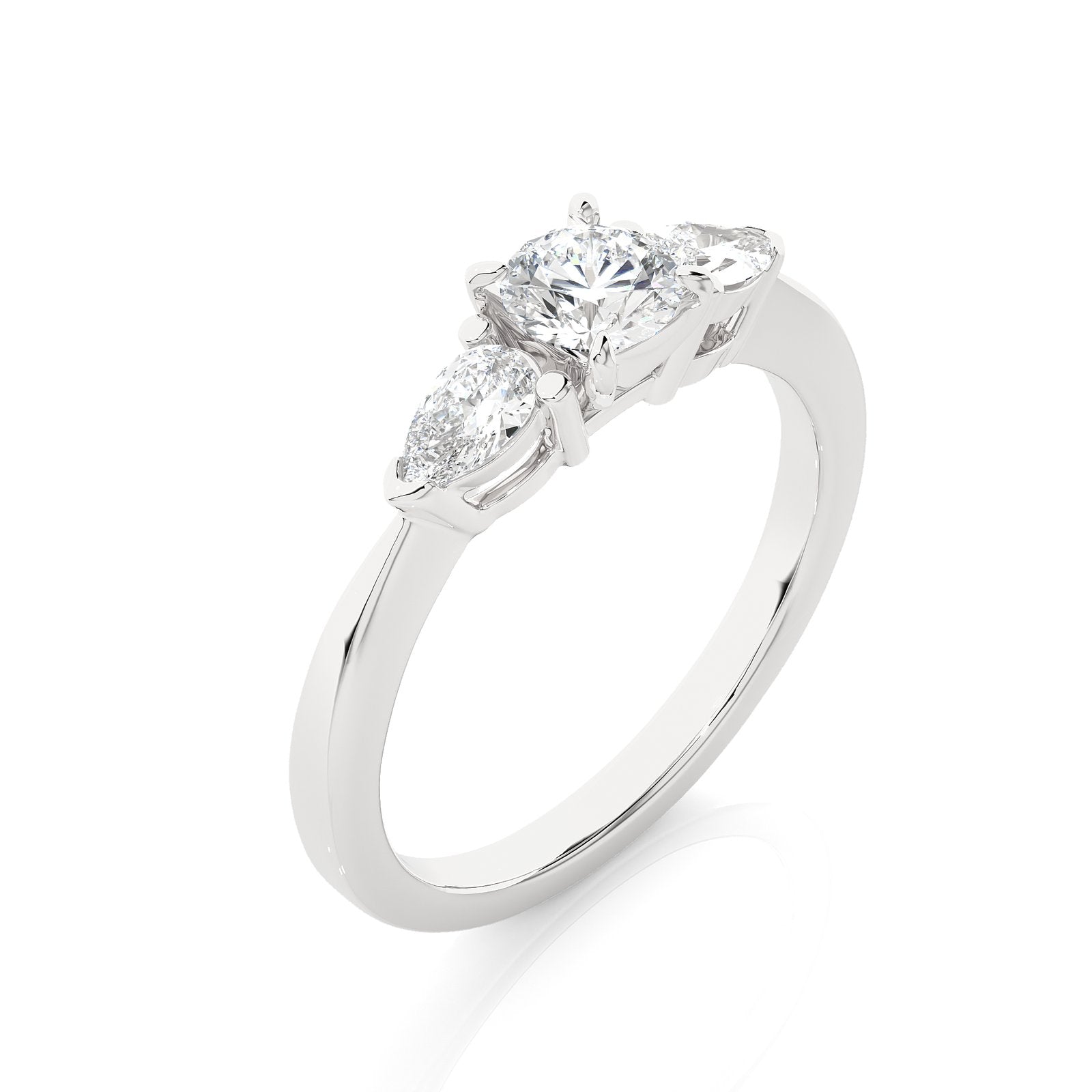Solitaire Ring R3_RD_100 - WG