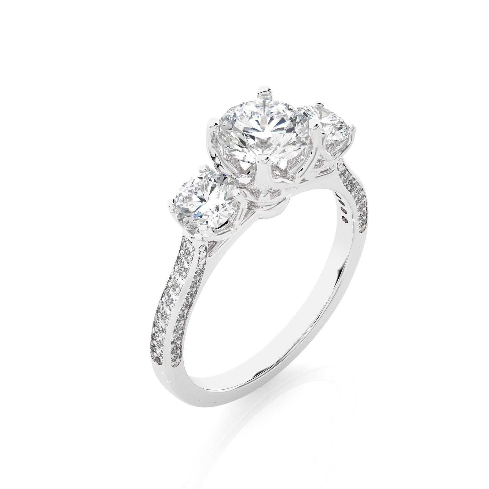 Solitaire Ring R3_RD_114 - WG