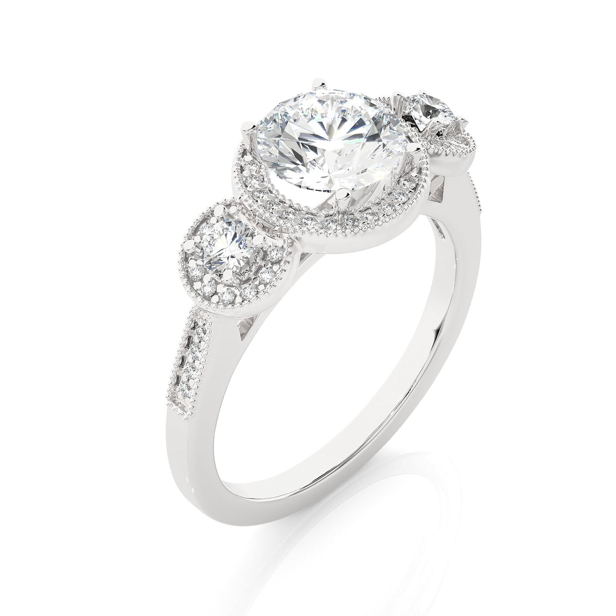 Solitaire Ring R3_RD_108 - WG