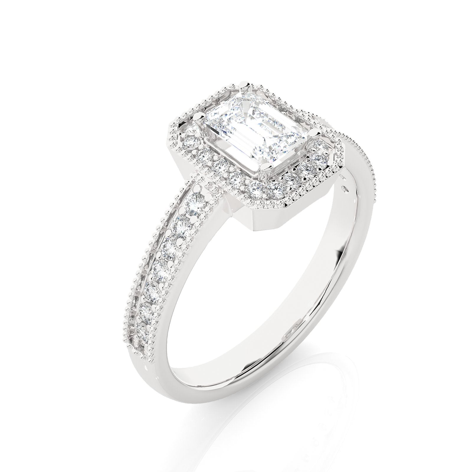 Solitaire Ring RH_EM_159 - WG