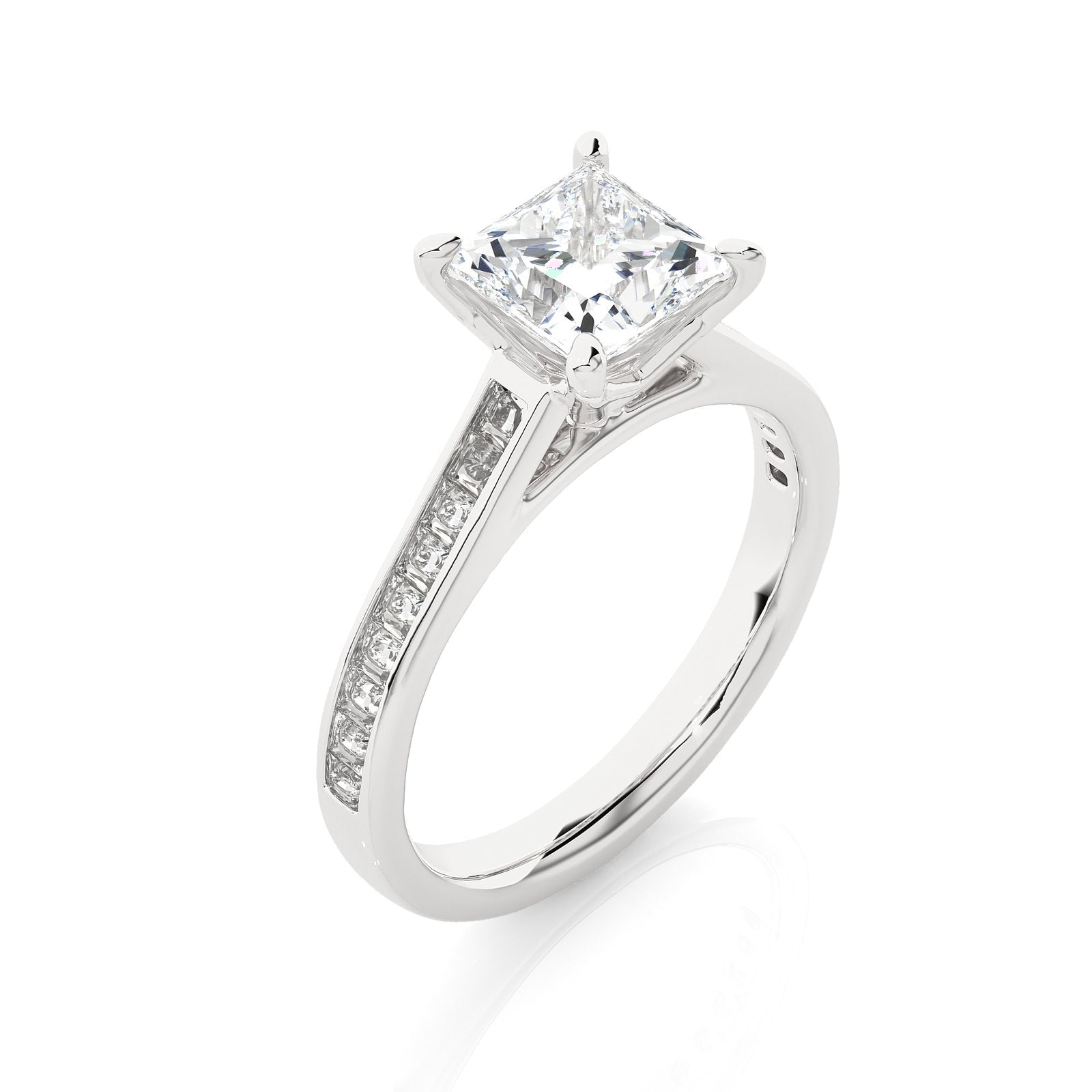 Solitaire Ring RC_PR_256 - WG