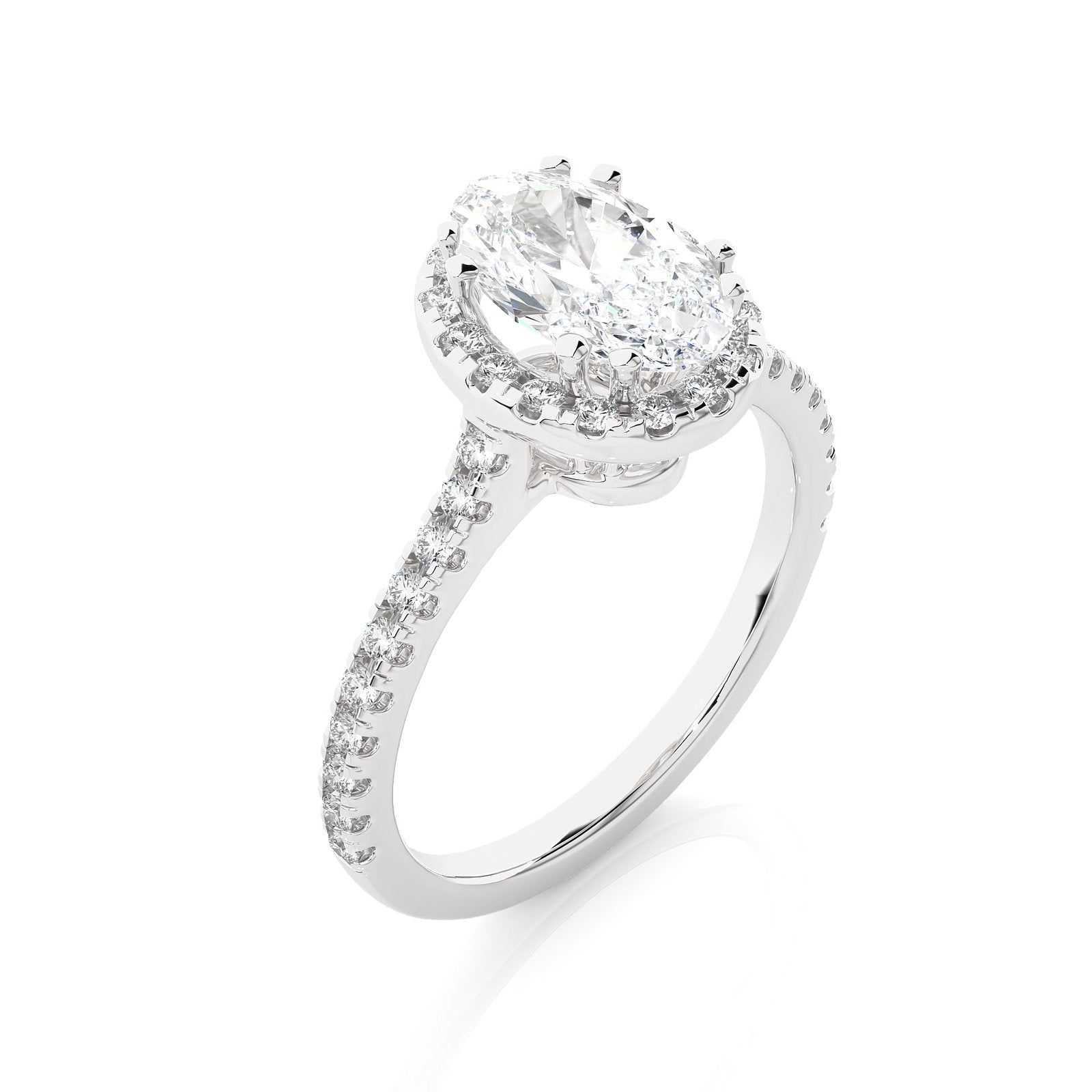 Solitaire Ring RH_OV_132 - WG