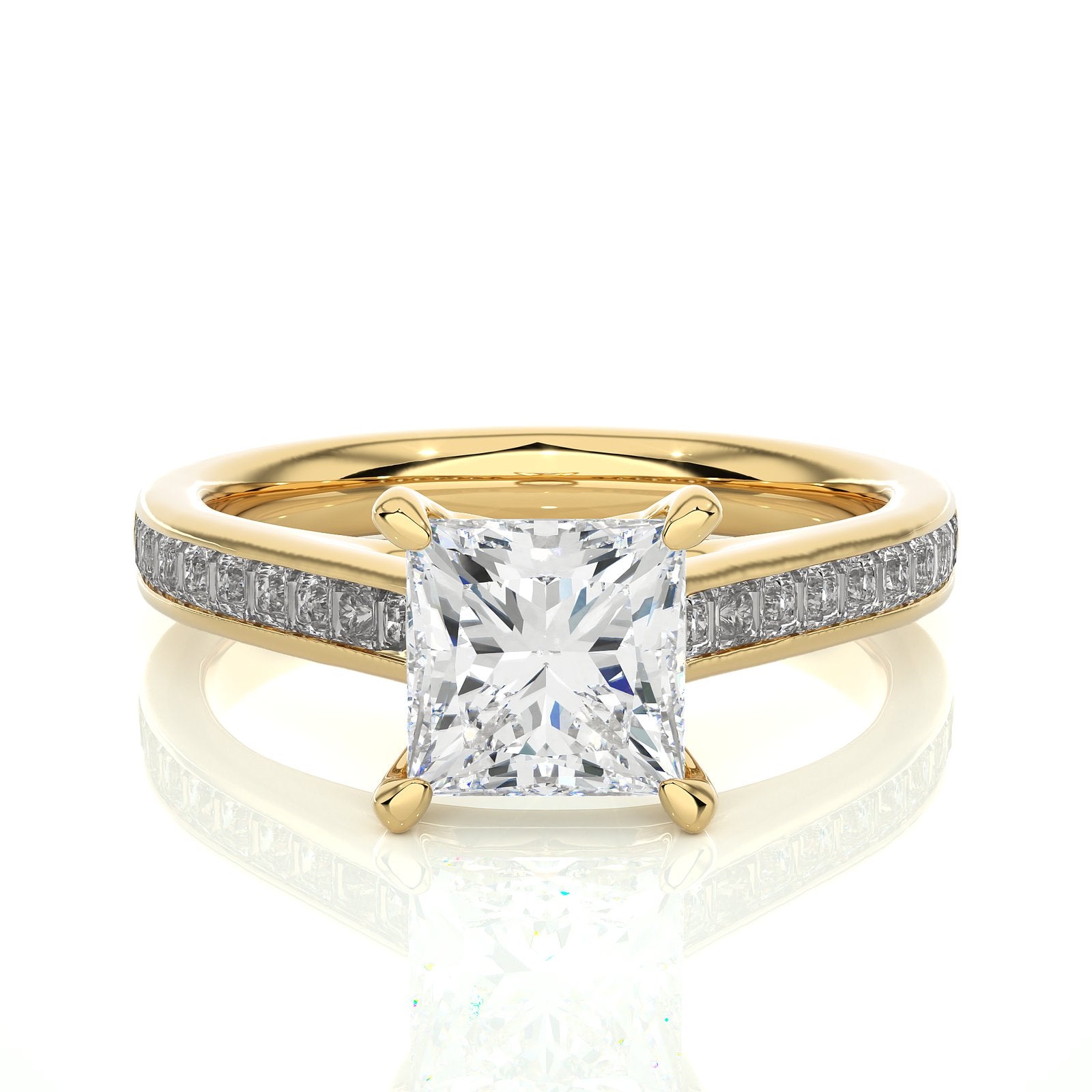 Solitaire Ring RC_PR_256 - YG