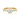 Trio Glow Ring with round center diamond and baguette side stones in 14K yellow gold – front view