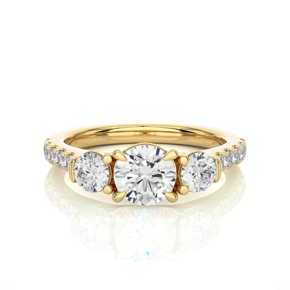 Solitaire Ring R3_RD_145 - YG