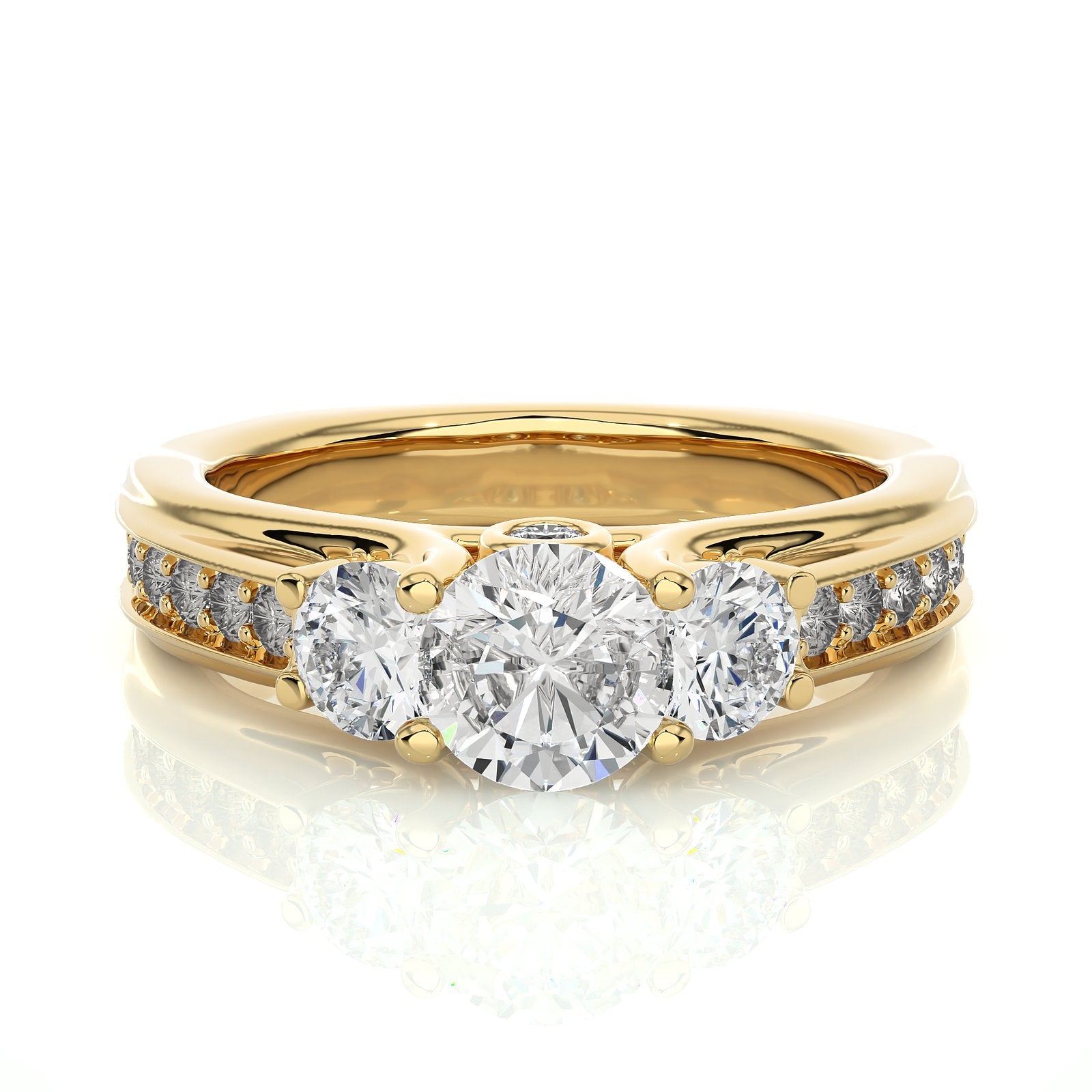 Solitaire Ring R3_RD_144 - YG