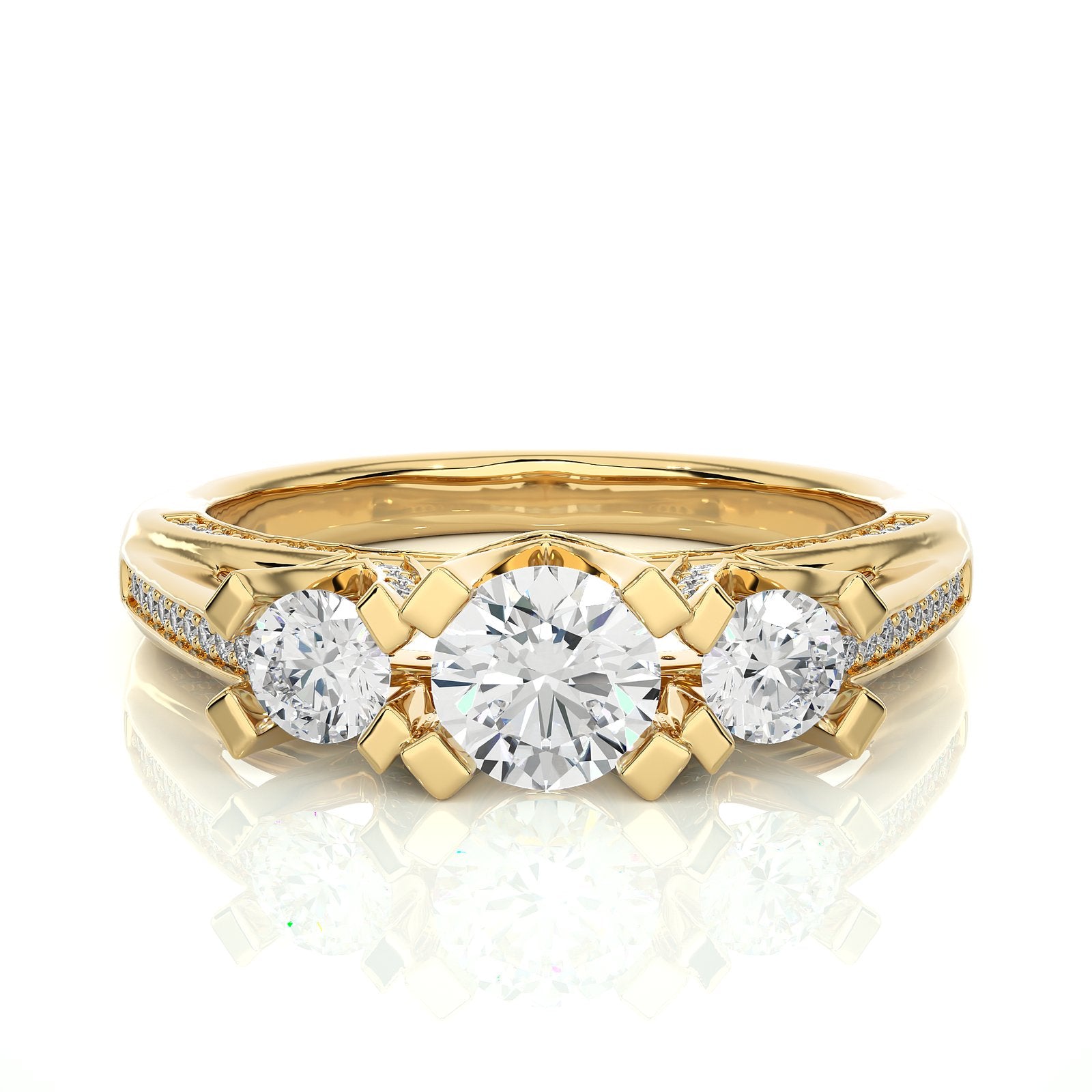 Solitaire Ring R3_RD_171 - YG