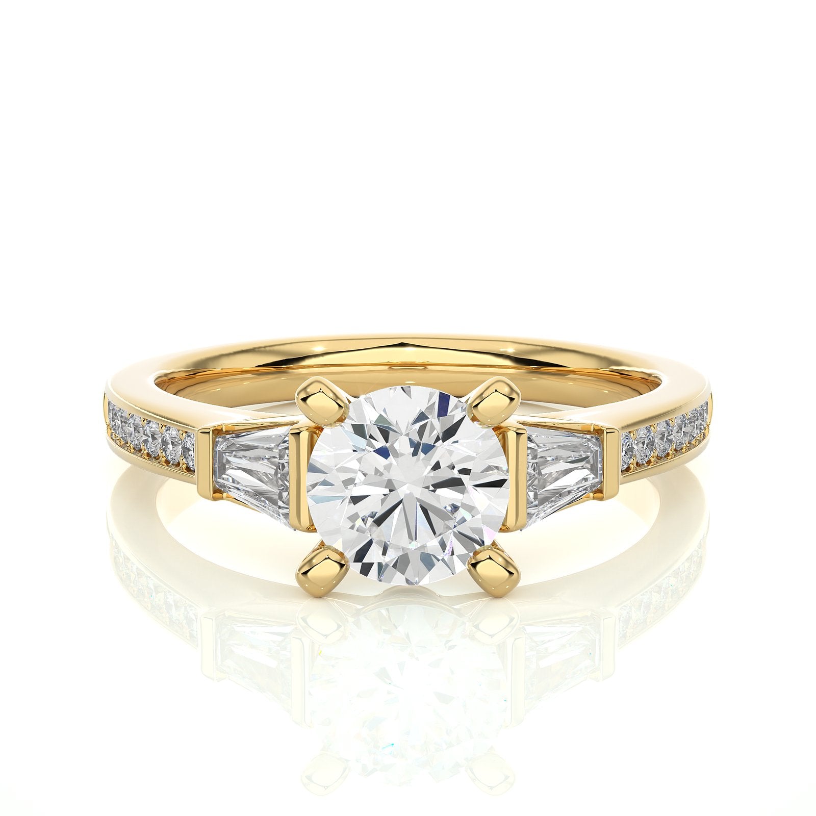 Solitaire Ring R3_RD_125 - YG