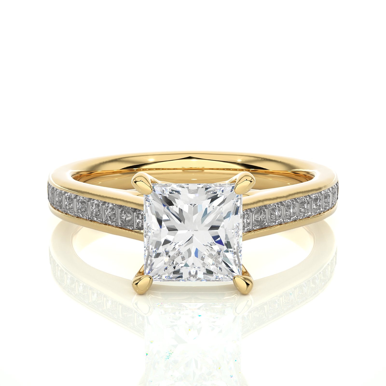 Solitaire Ring RC_PR_256 - YG