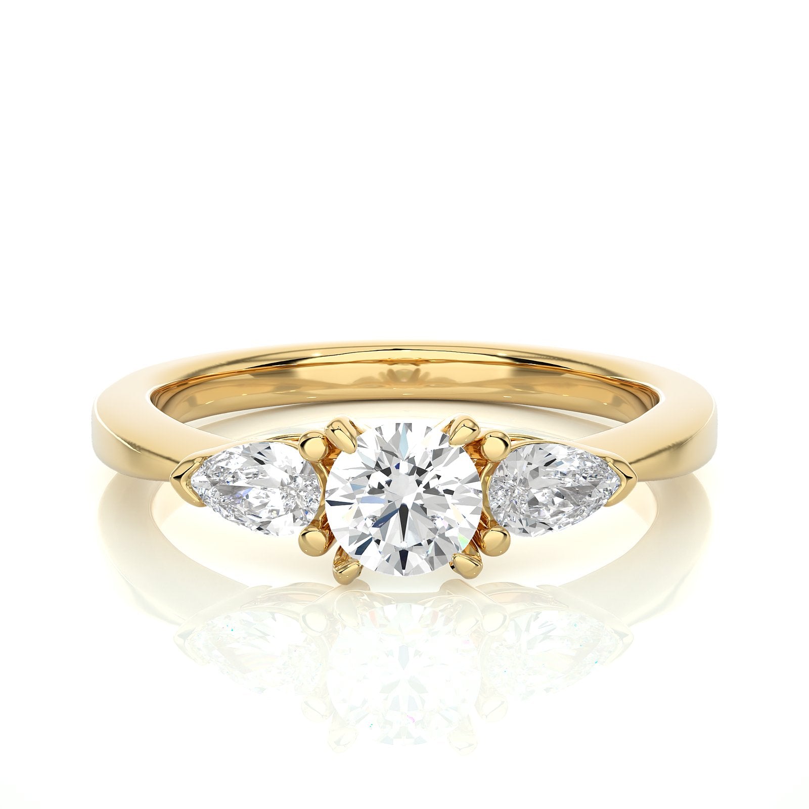 Solitaire Ring R3_RD_100 - YG