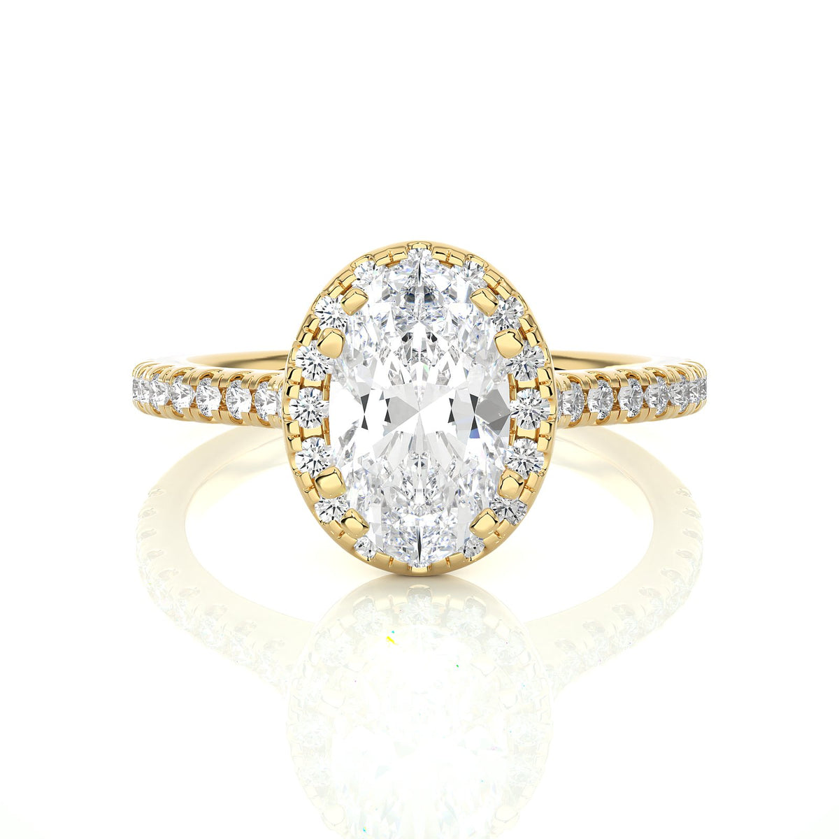 Solitaire Ring RH_OV_132 - YG