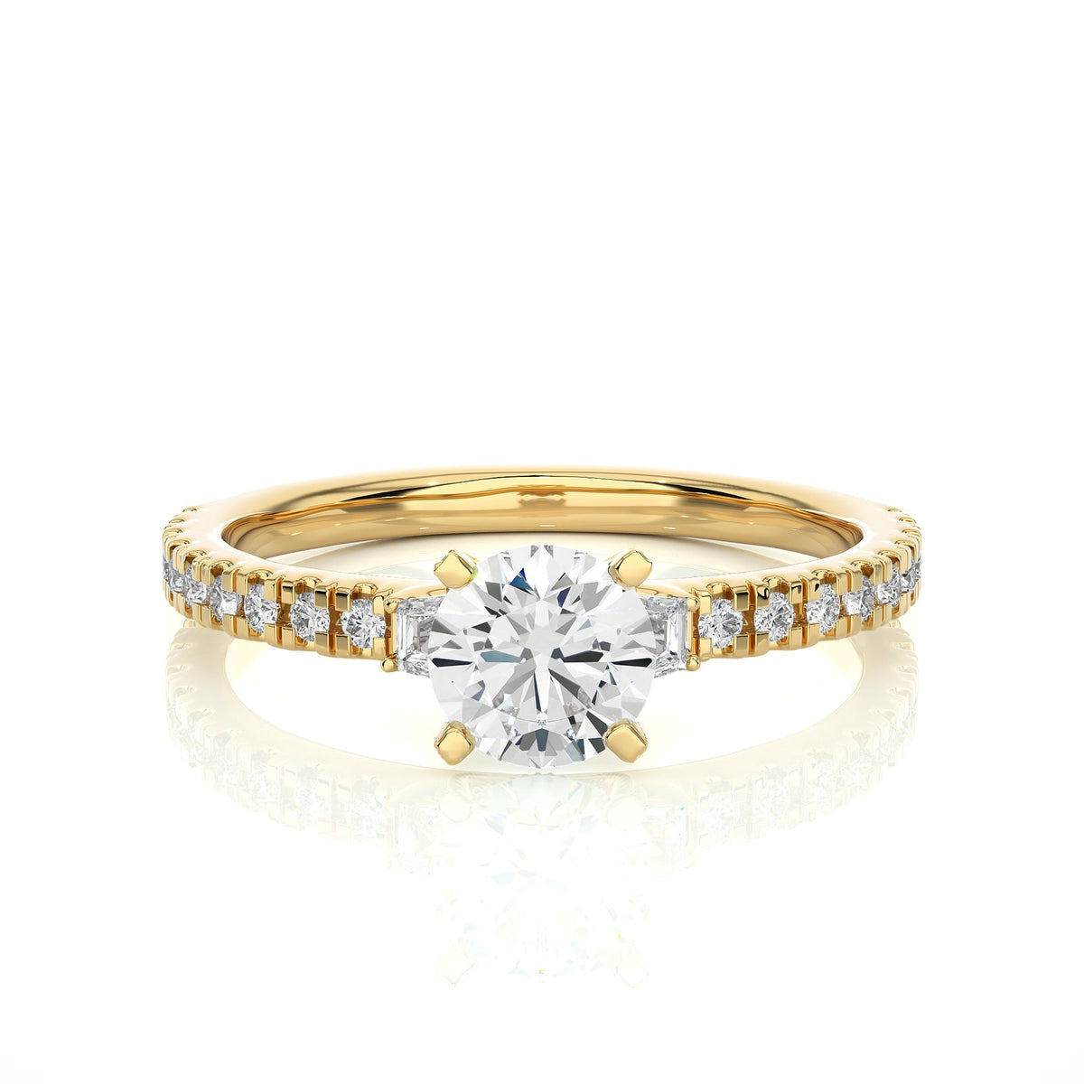 Solitaire Ring R3_RD_153 - YG