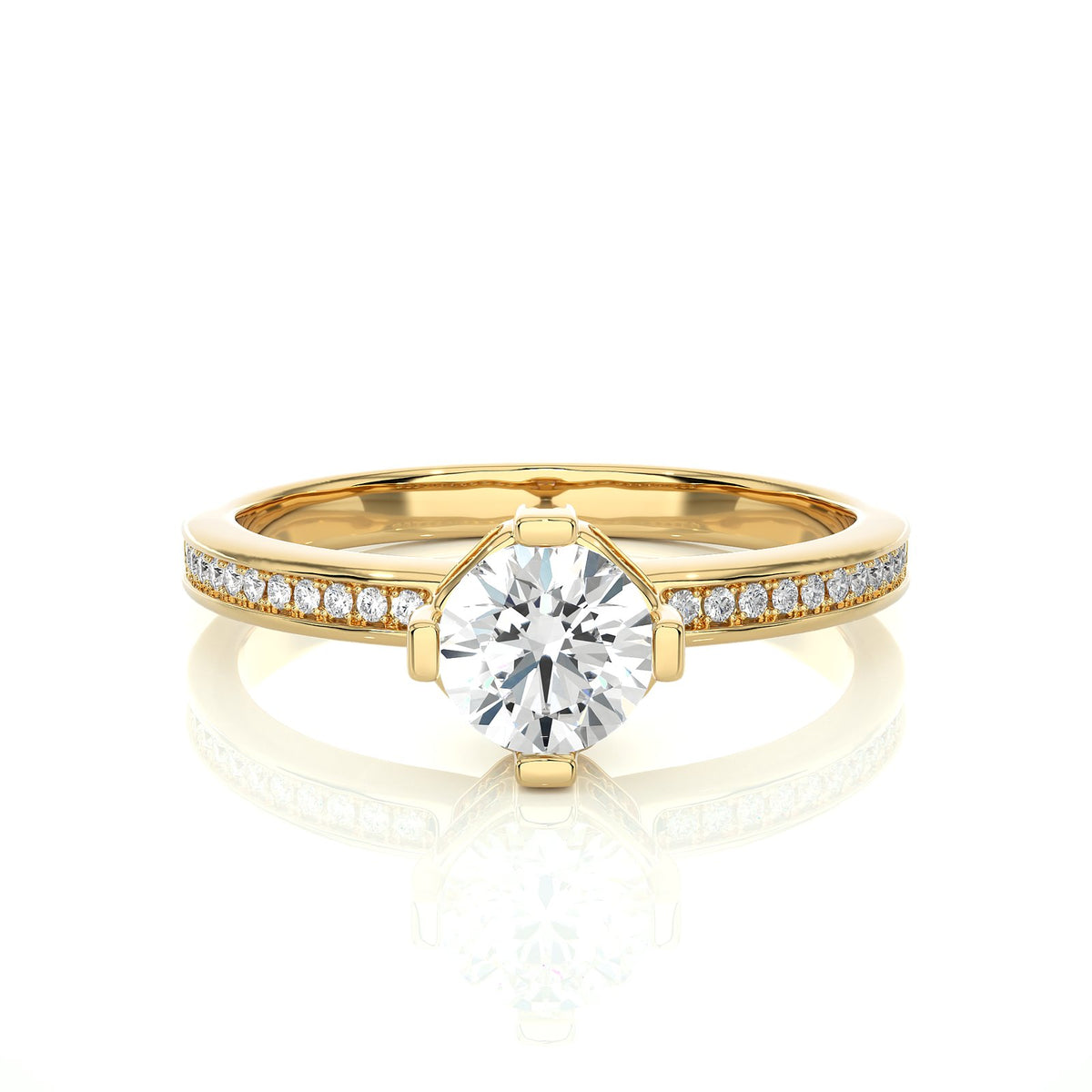 Solitaire Ring RC_RD_232 - YG
