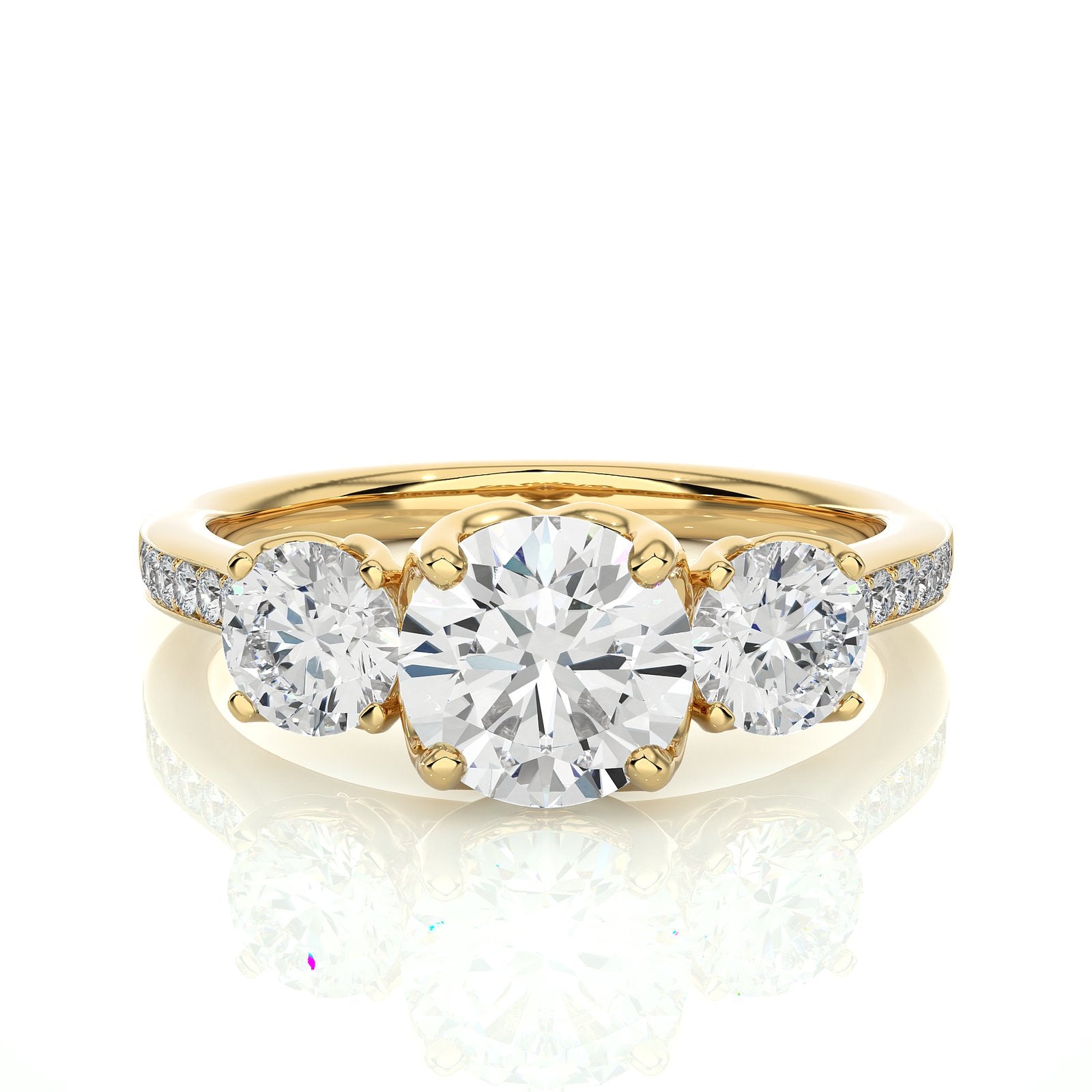 Solitaire Ring R3_RD_115 - YG