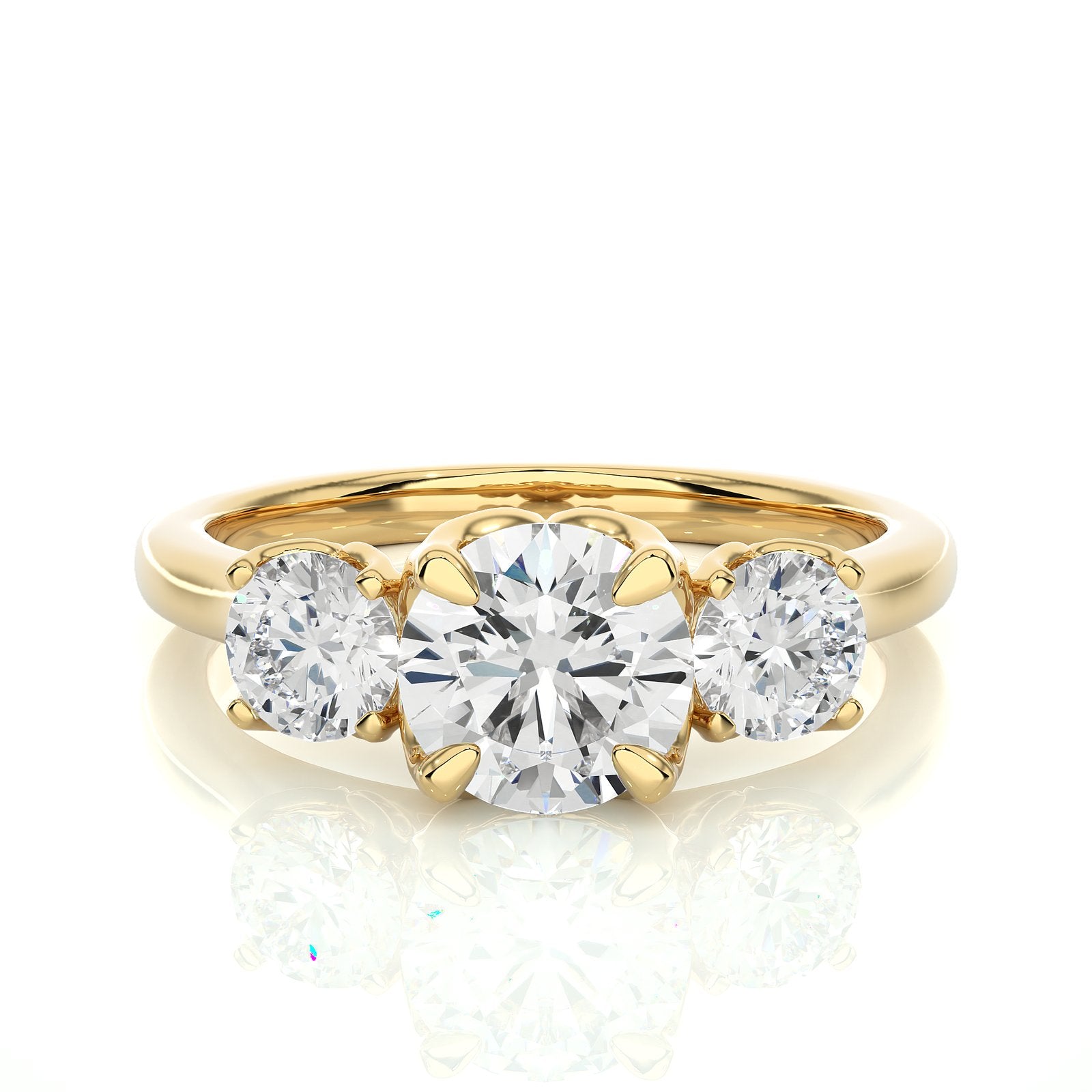Solitaire Ring R3_RD_112 - YG