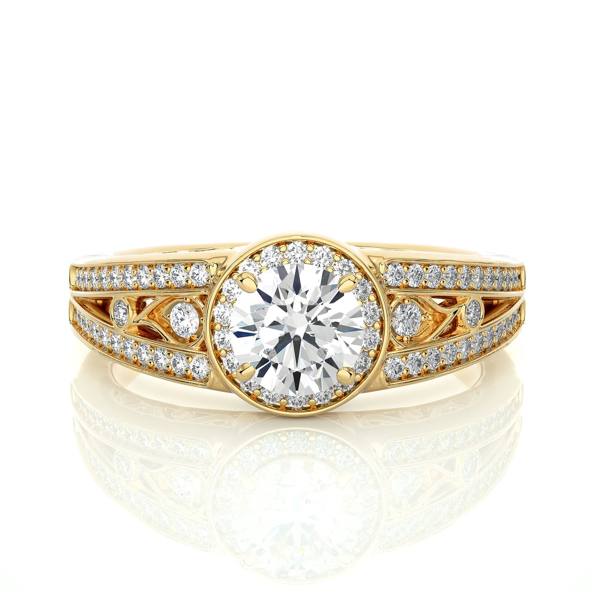 Solitaire Ring RH_RD_208 - YG
