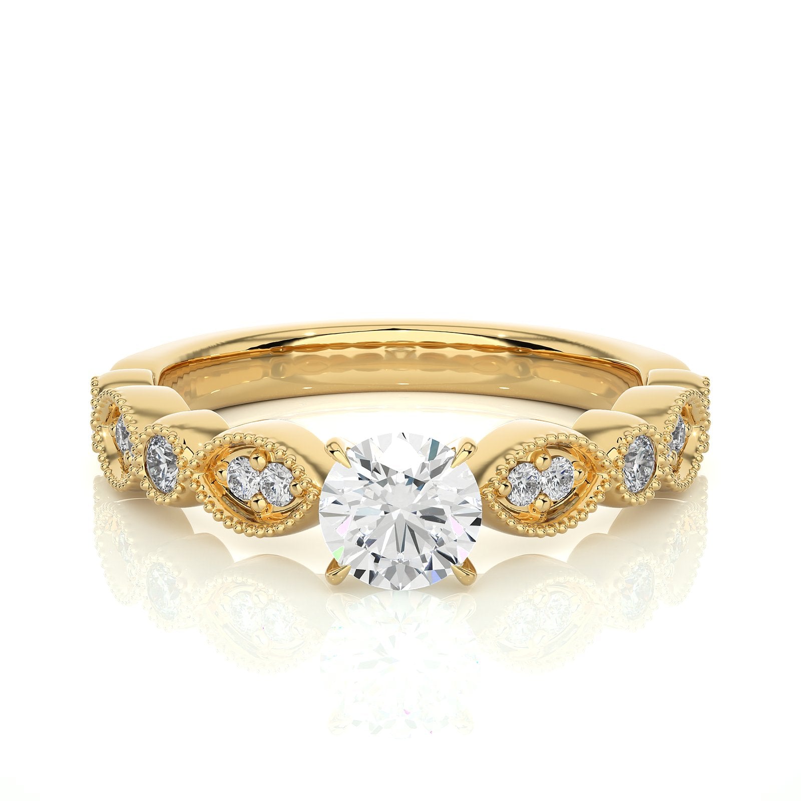 Solitaire Ring RV_RD_100 - YG