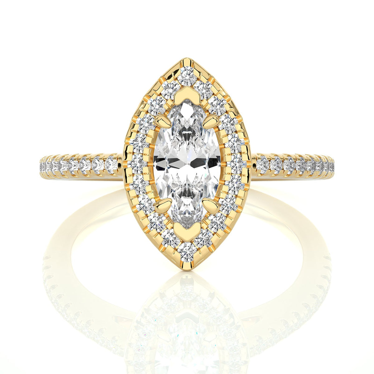 Solitaire Ring RH_MQ_122 - YG