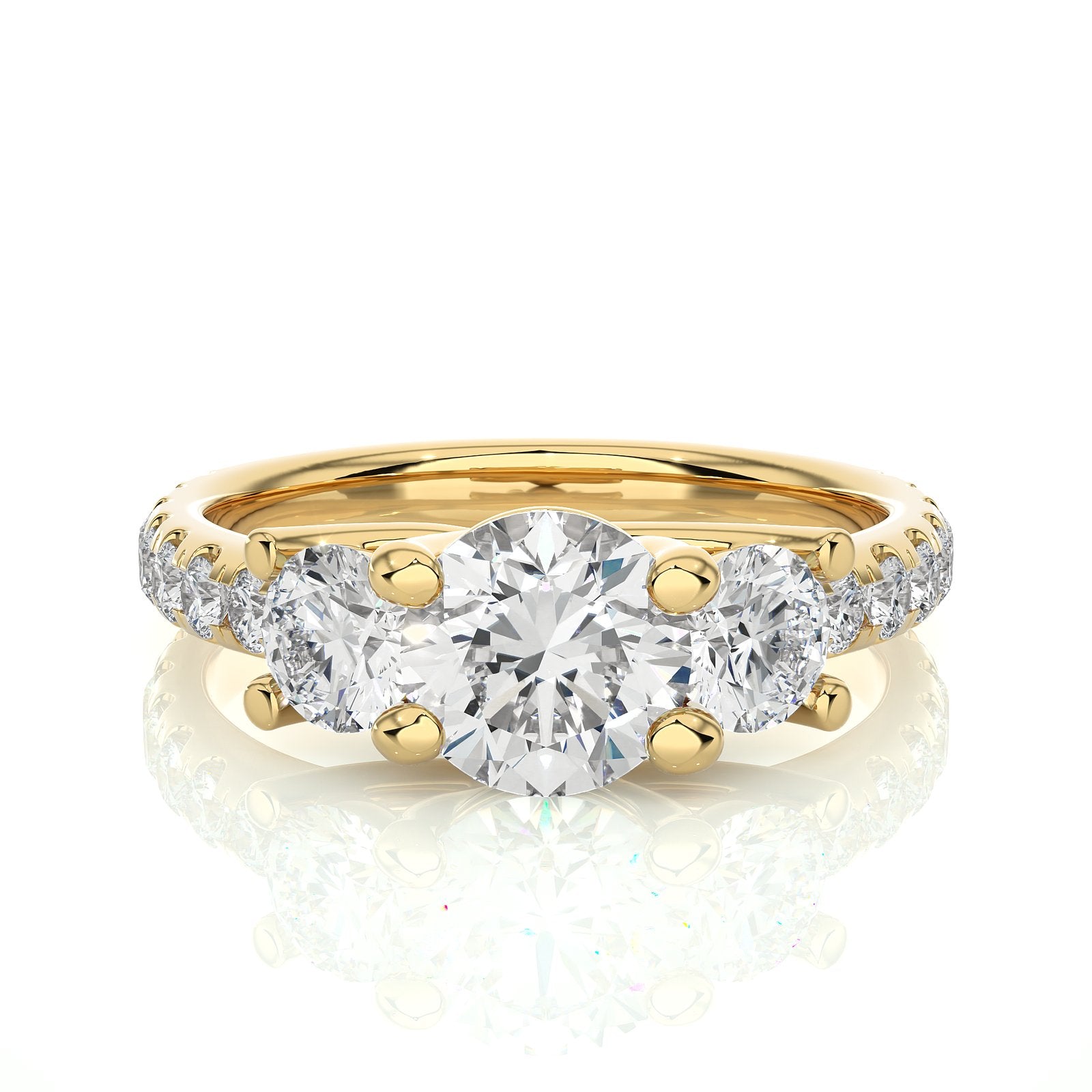 Solitaire Ring R3_RD_120 - YG