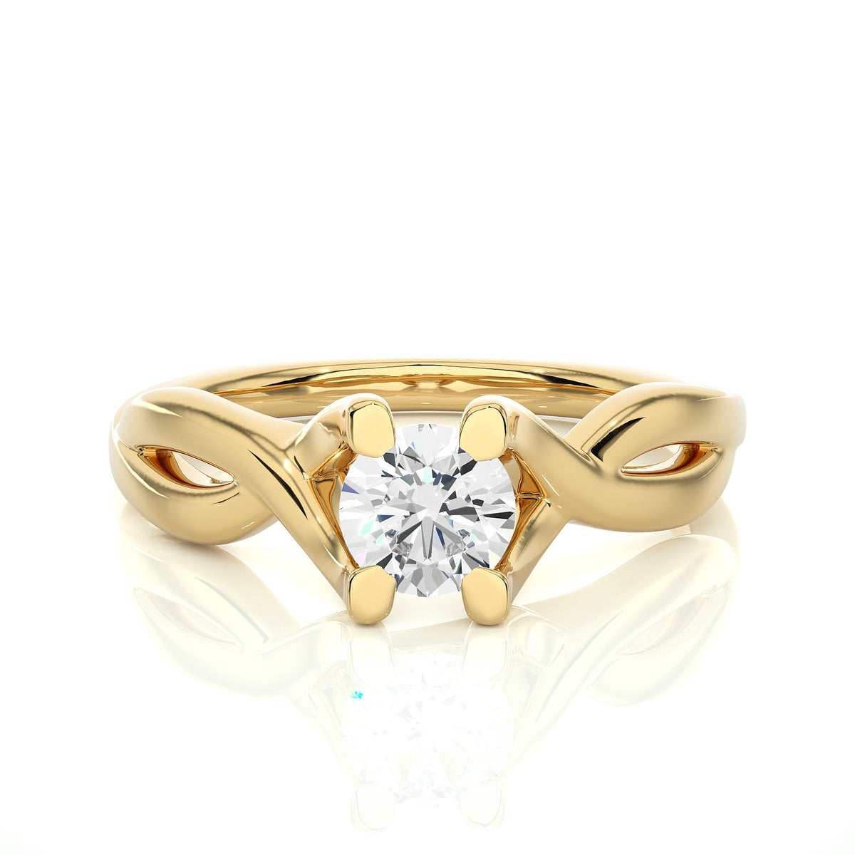 Solitaire Ring RS_RD_160 - YG