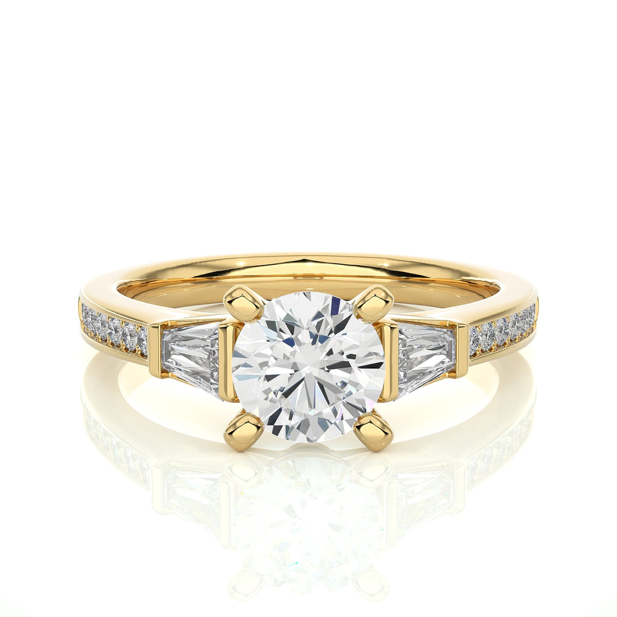 Solitaire Ring R3_RD_125 - YG