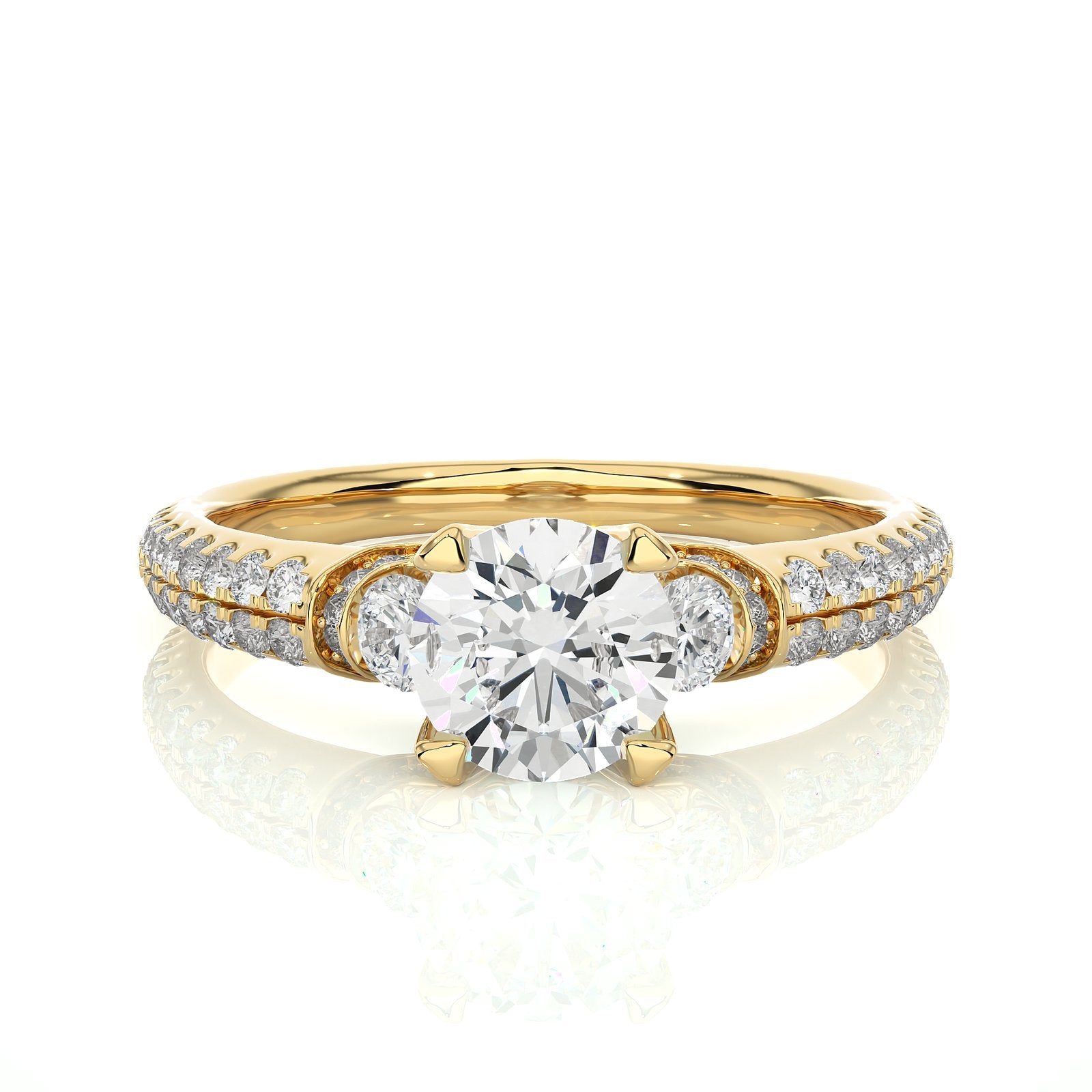 Solitaire Ring R3_RD_148 - YG