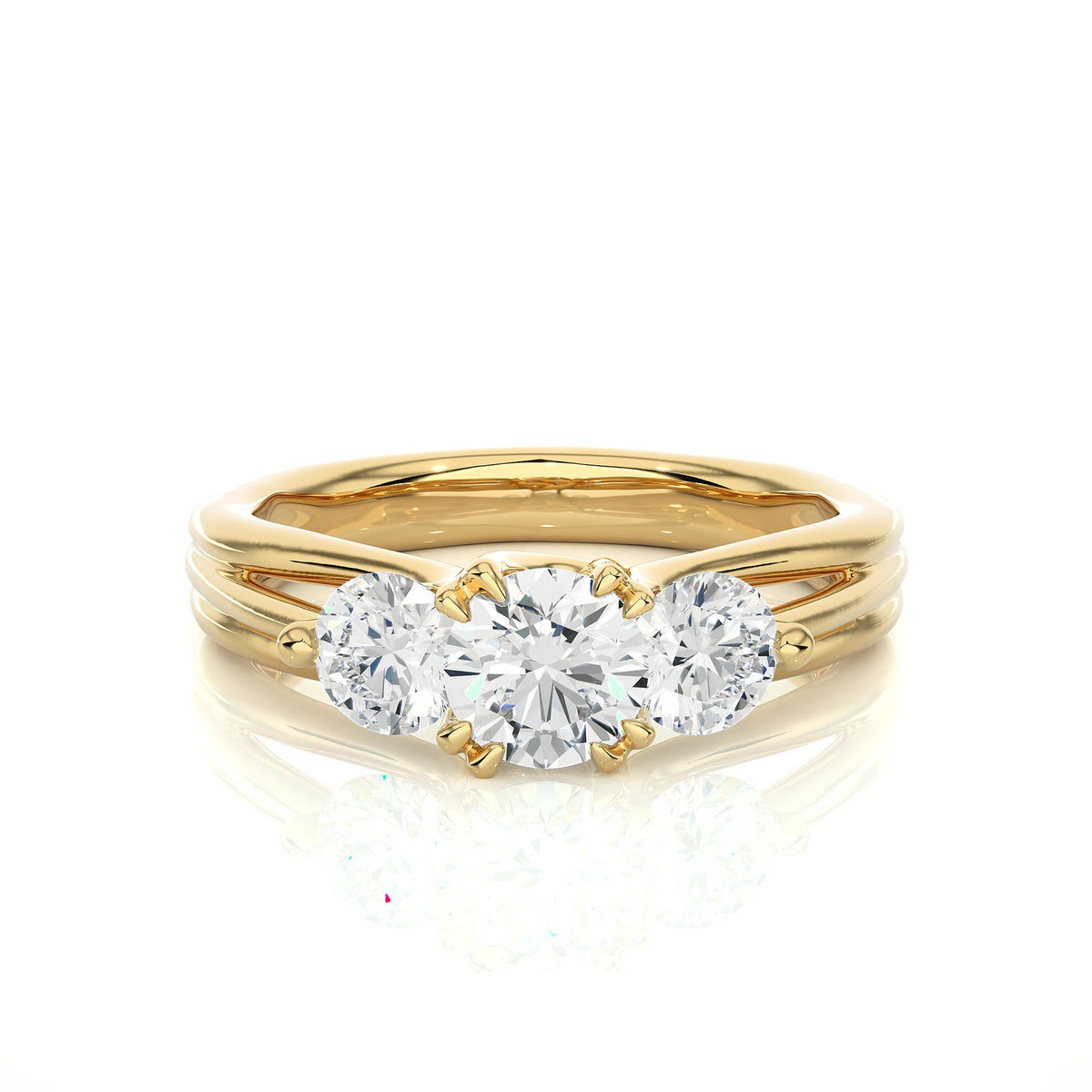 Solitaire Ring R3_RD_147 - YG