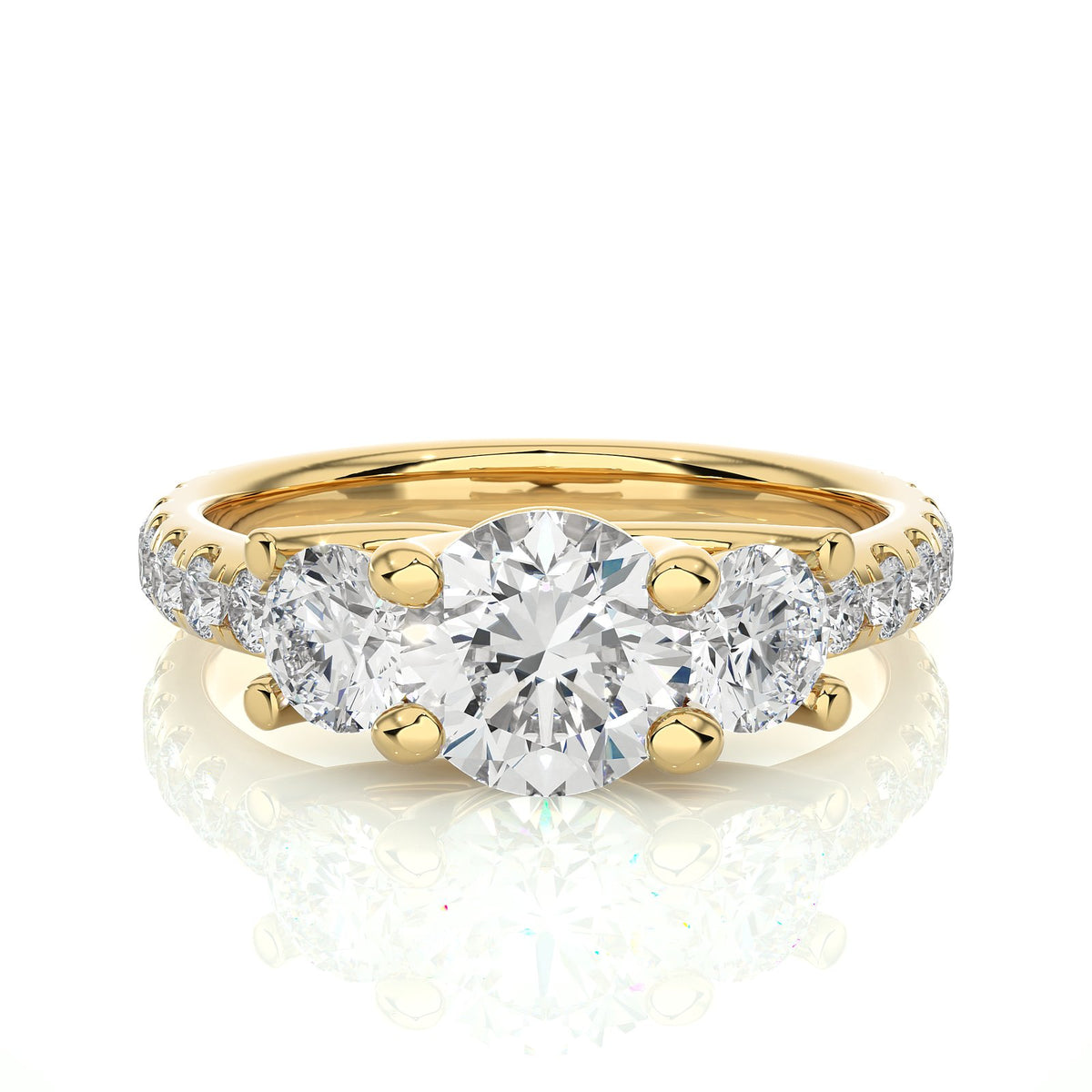 Solitaire Ring R3_RD_120 - YG