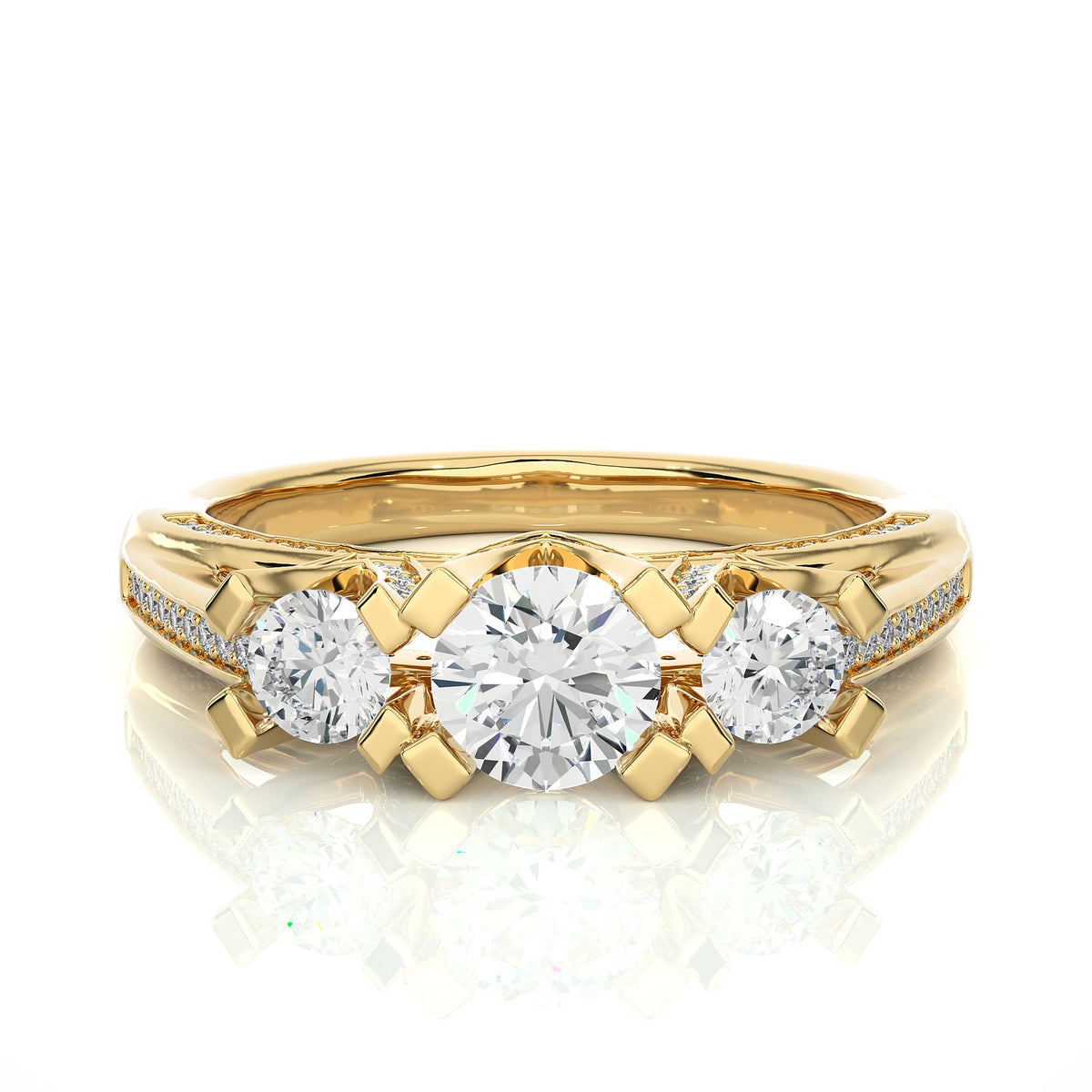 Solitaire Ring R3_RD_171 - YG