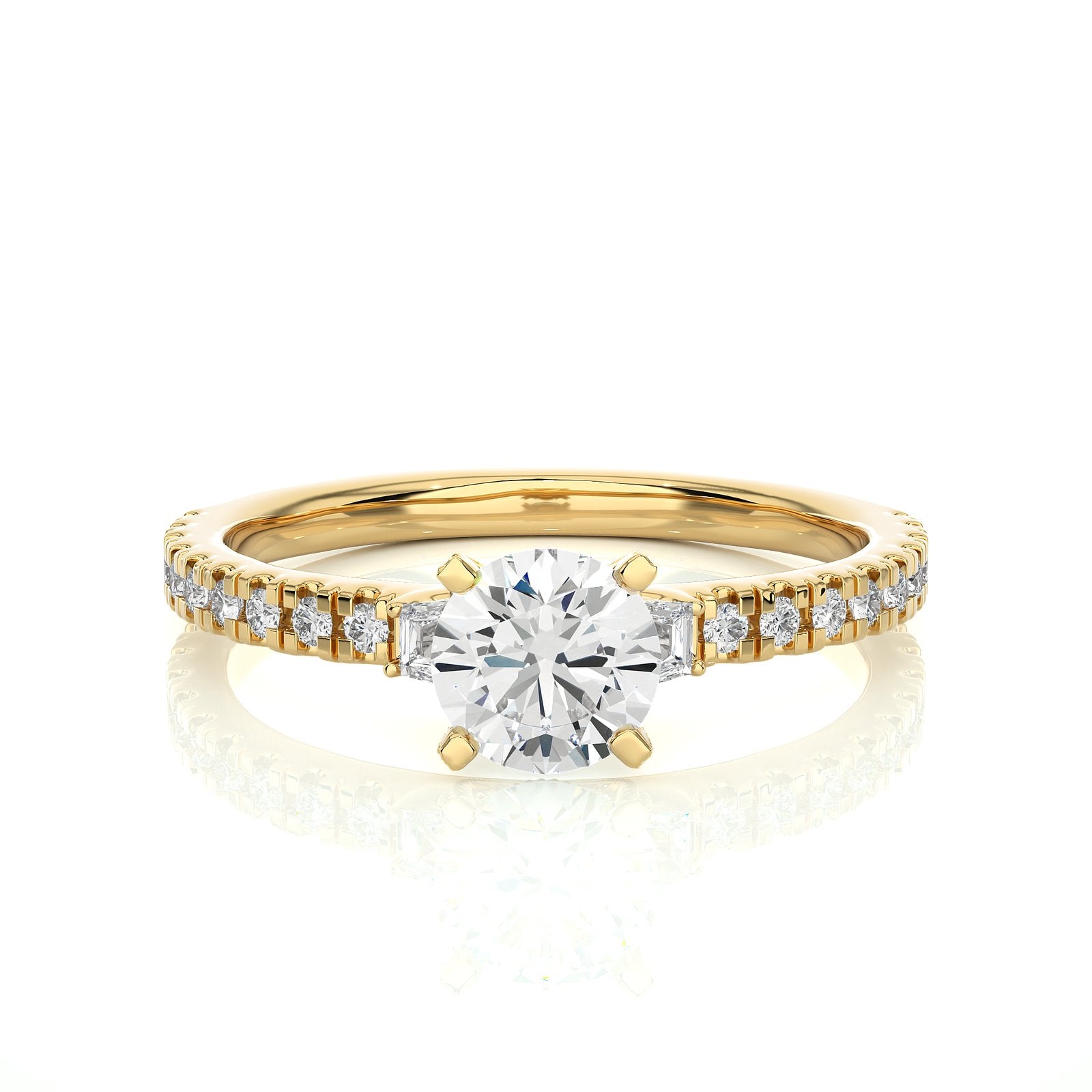 Solitaire Ring R3_RD_153 - YG