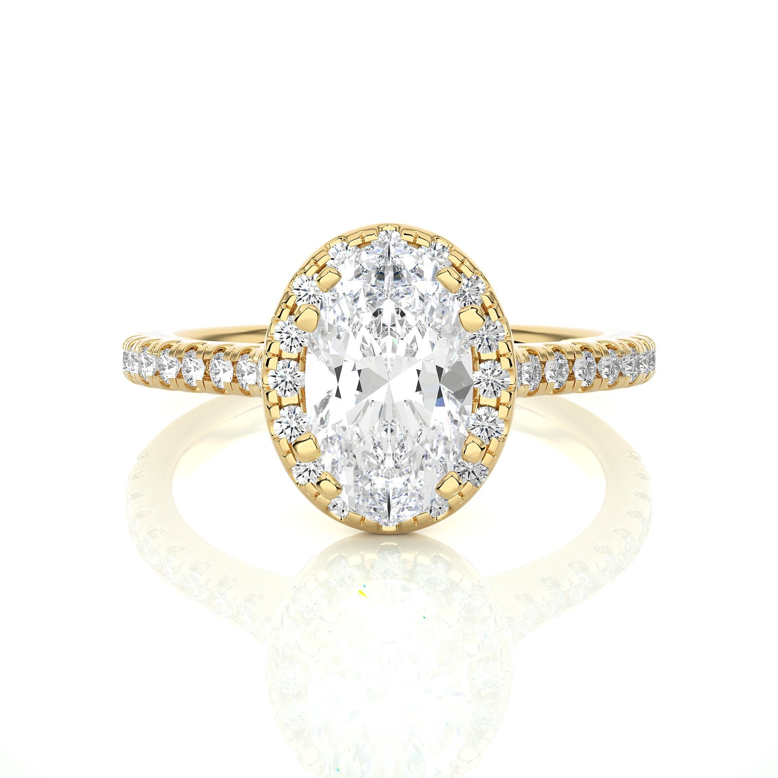 Solitaire Ring RH_OV_132 - YG
