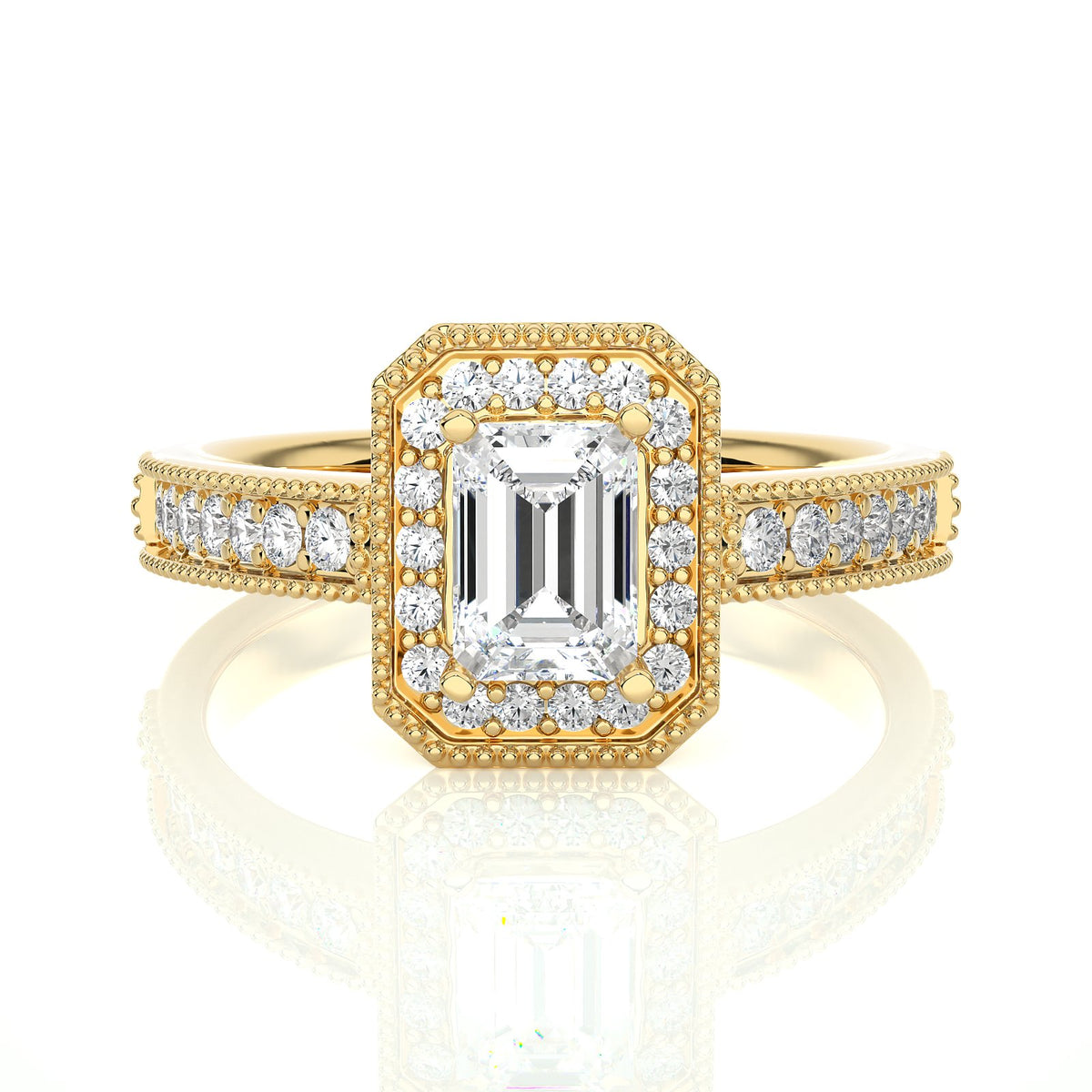 Solitaire Ring RH_EM_159 - YG