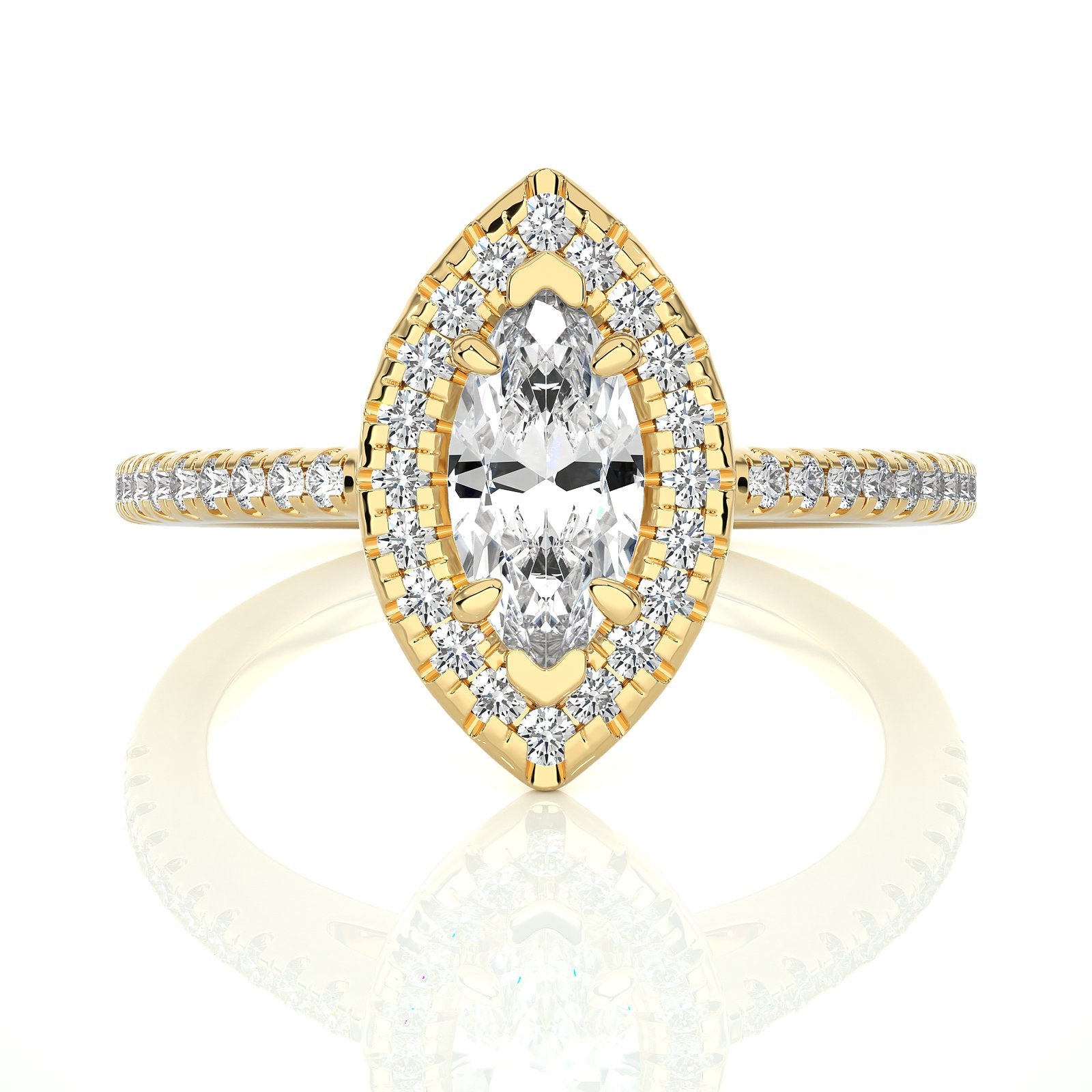 Solitaire Ring RH_MQ_122 - YG