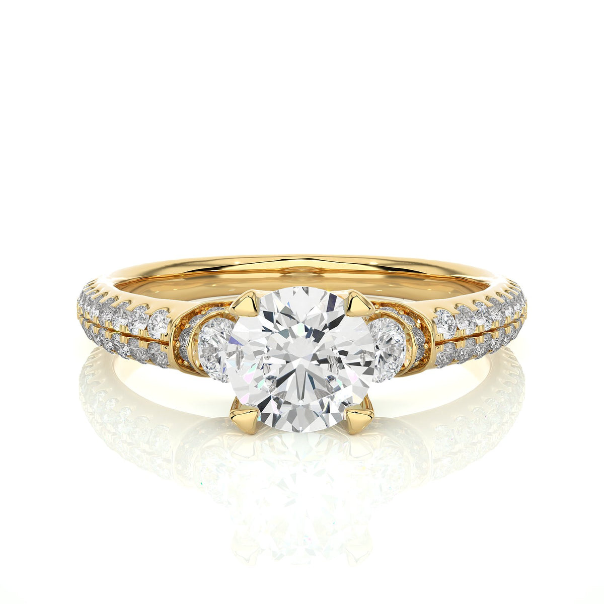 Solitaire Ring R3_RD_148 - YG