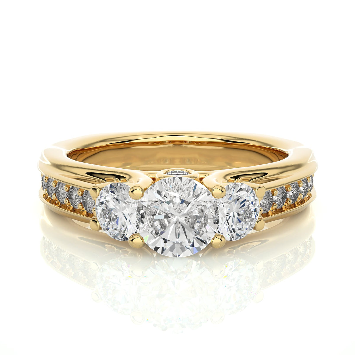 Solitaire Ring R3_RD_144 - YG
