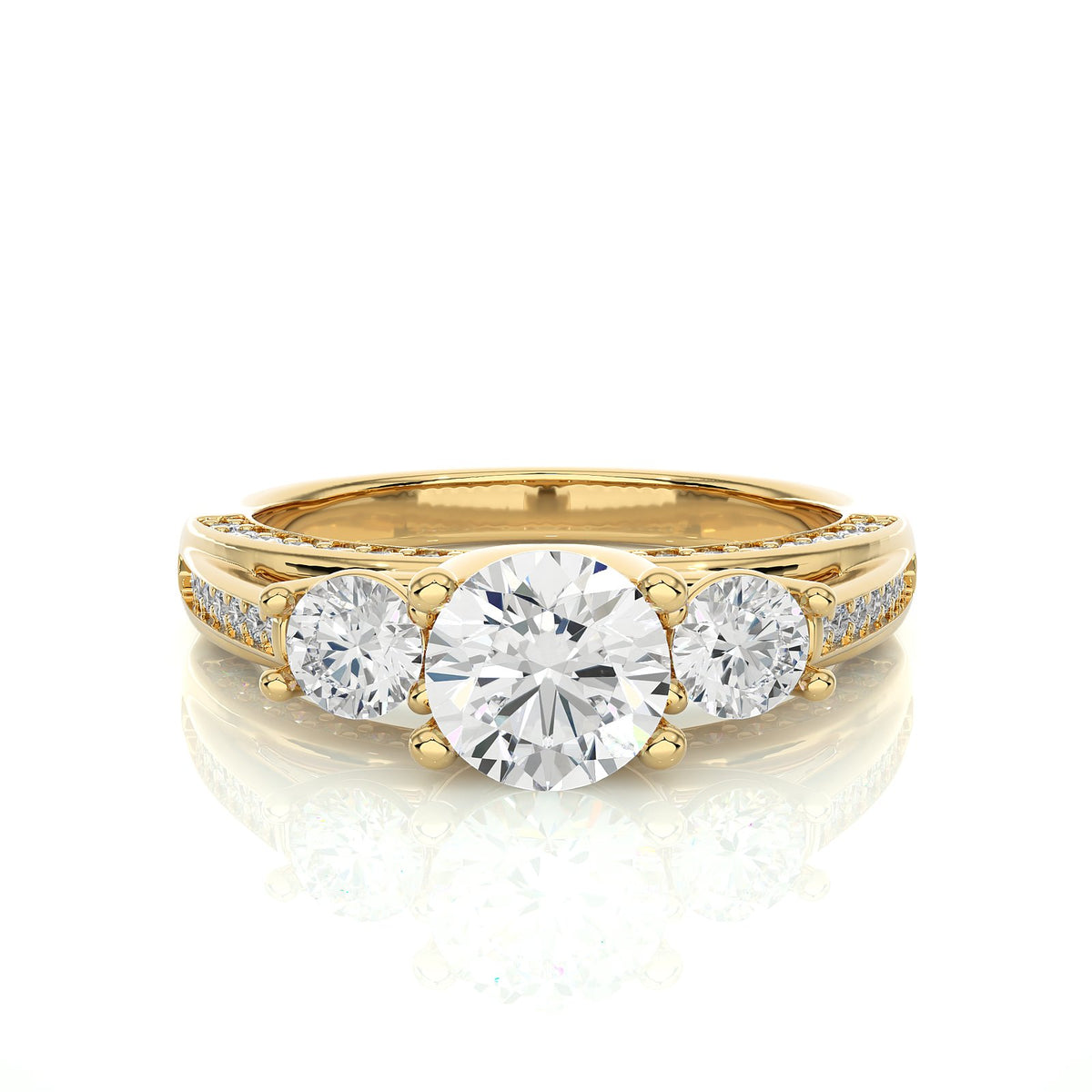 Solitaire Ring R3_RD_139 - YG