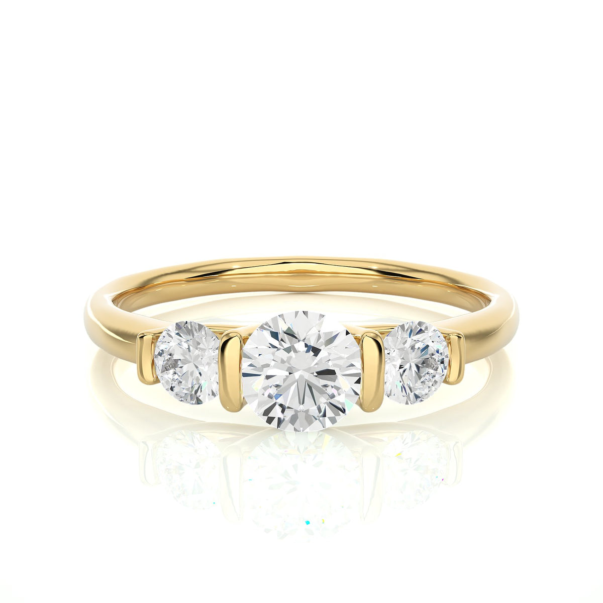 Solitaire Ring R3_RD_164 - YG