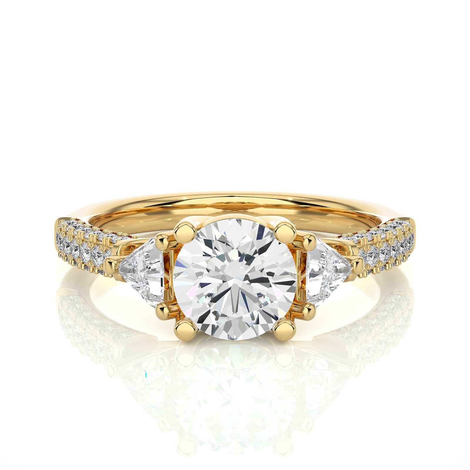 Solitaire Ring R3_RD_101 - YG