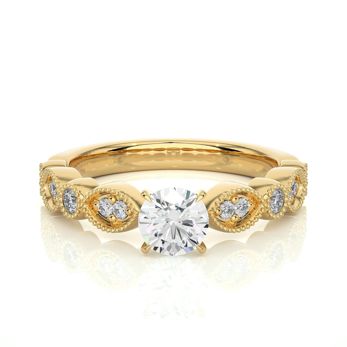 Solitaire Ring RV_RD_100 - YG