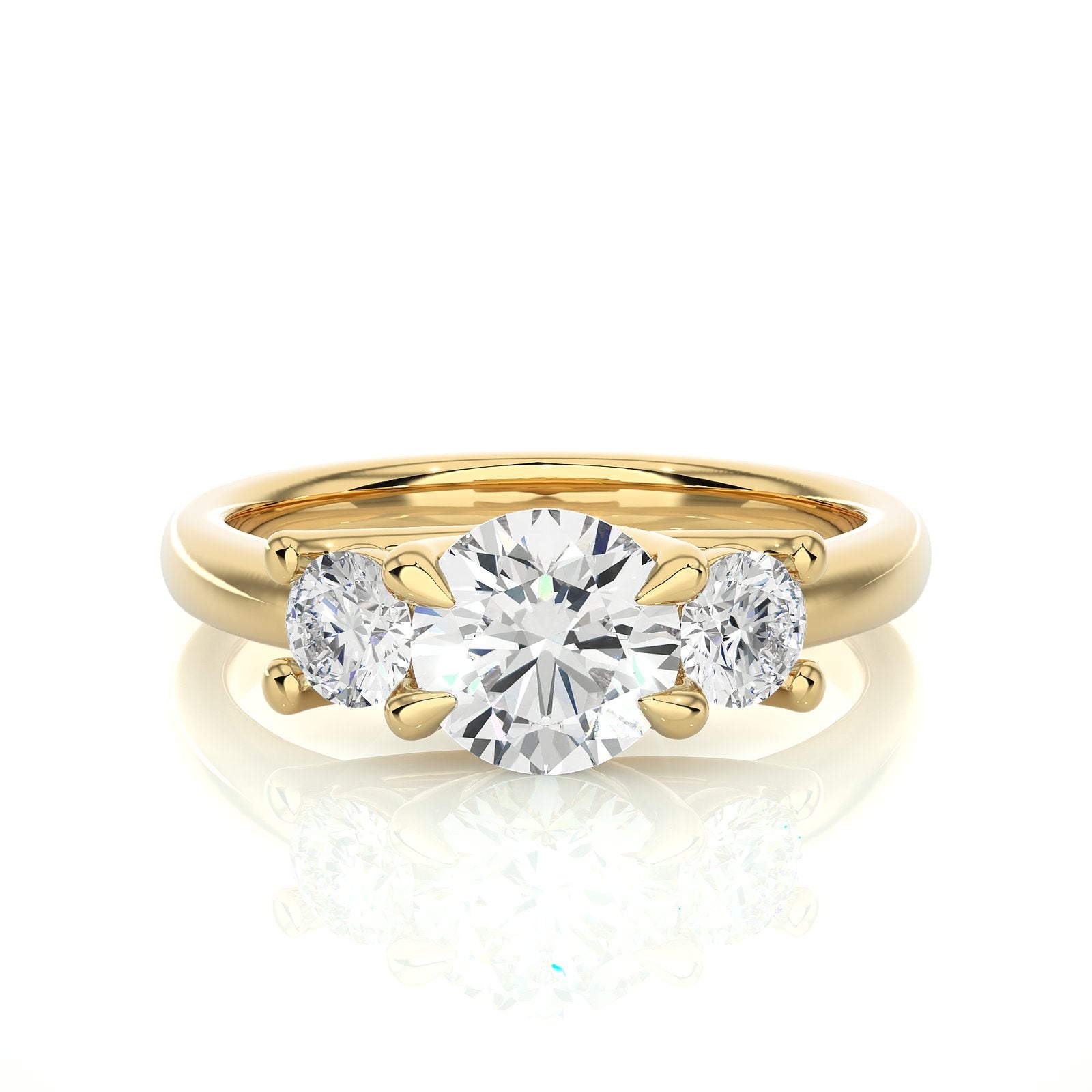 Solitaire Ring R3_RD_138 - YG