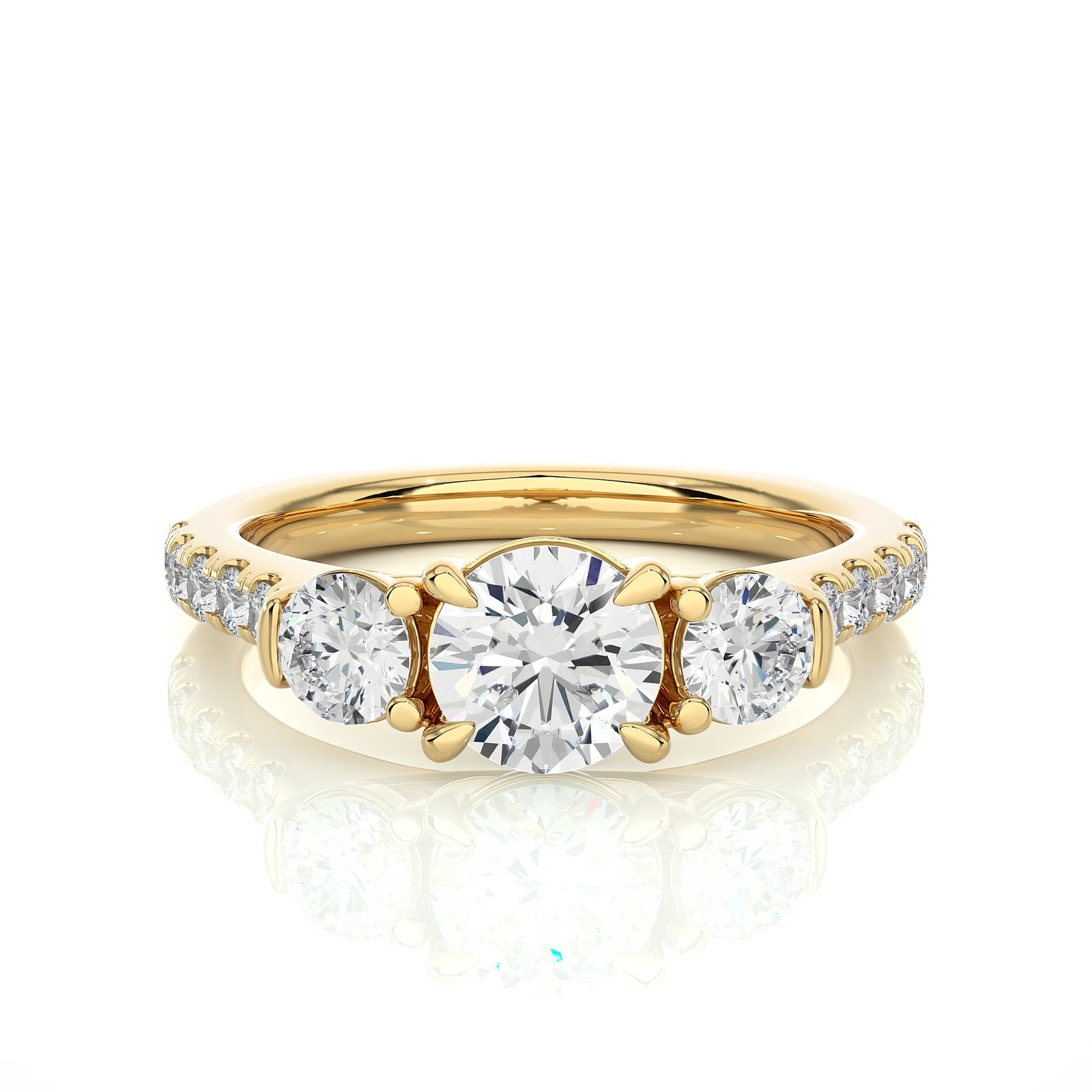 Solitaire Ring R3_RD_145 - YG