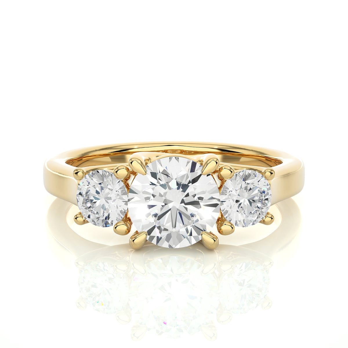 Solitaire Ring R3_RD_105 - YG