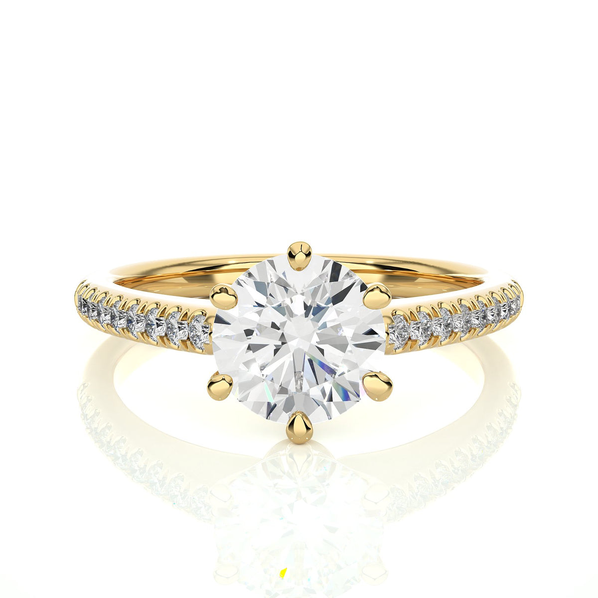 Solitaire Ring RC_RD_150 - YG