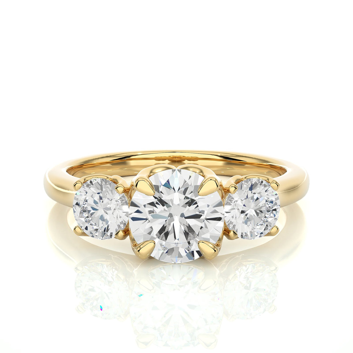 Solitaire Ring R3_RD_112 - YG