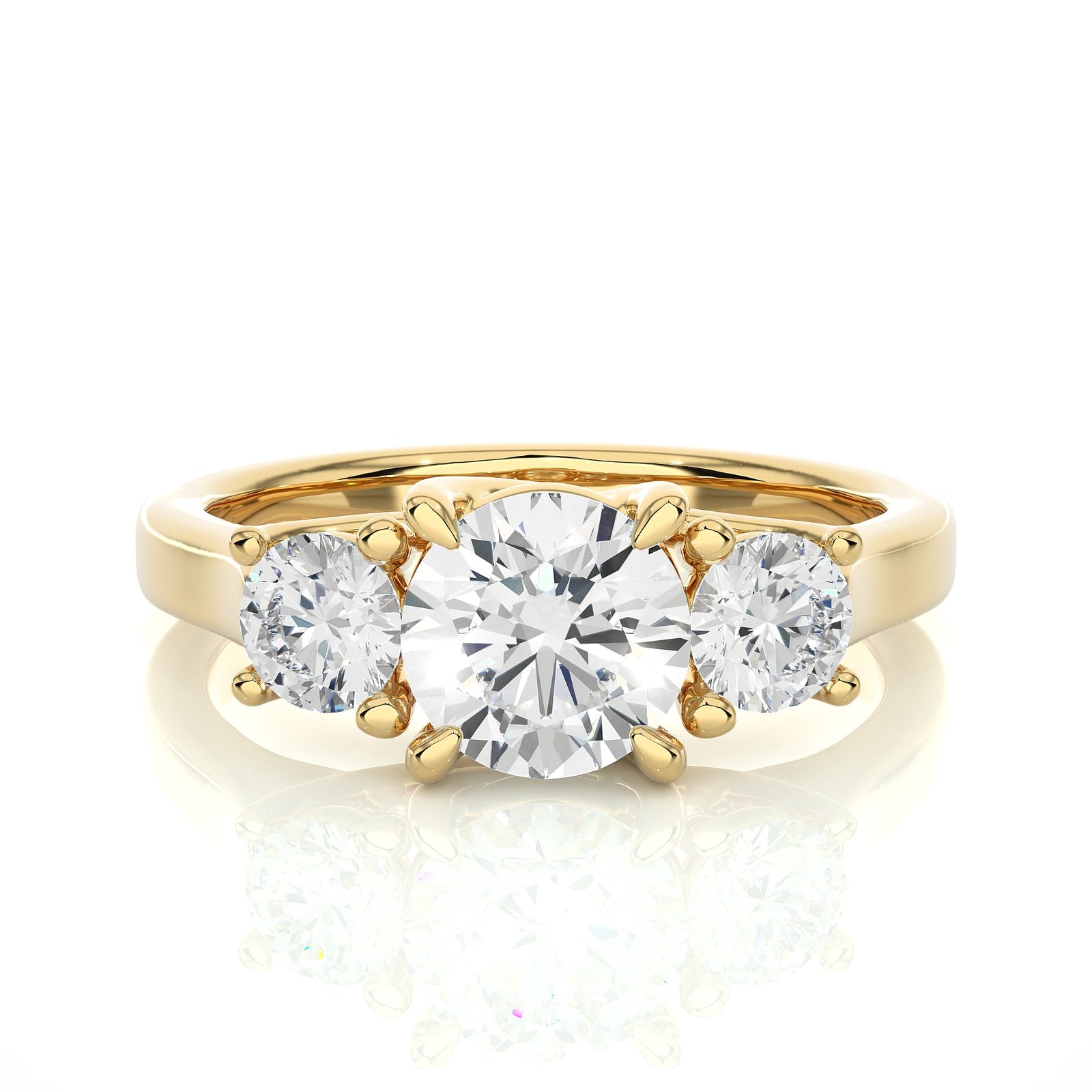 Solitaire Ring R3_RD_105 - YG