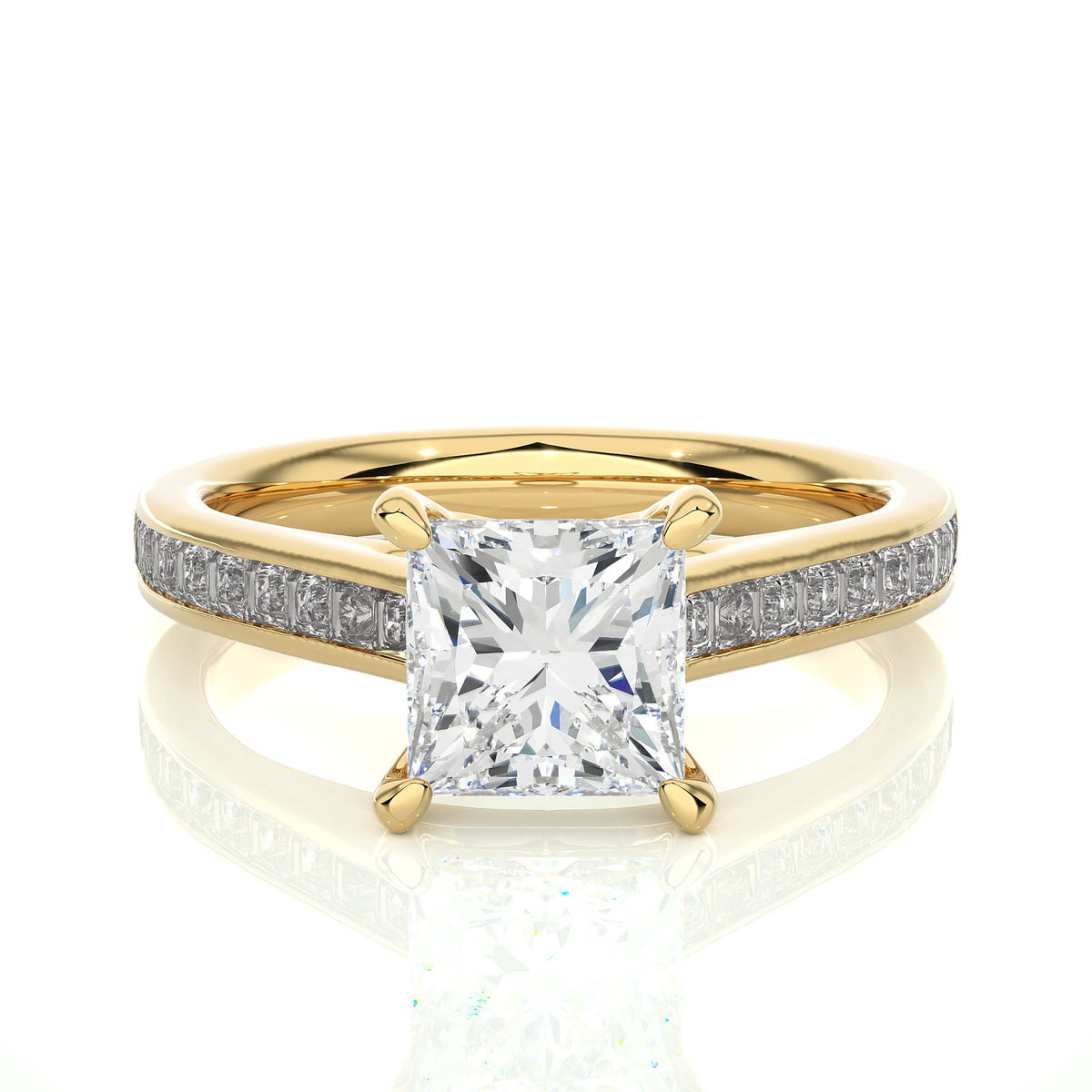 Solitaire Ring RC_PR_256 - YG