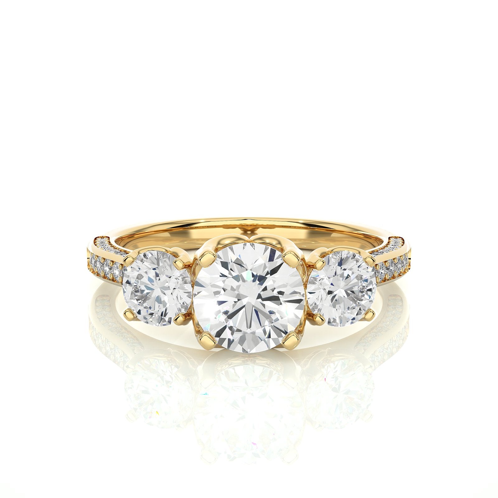 Solitaire Ring R3_RD_114 - YG